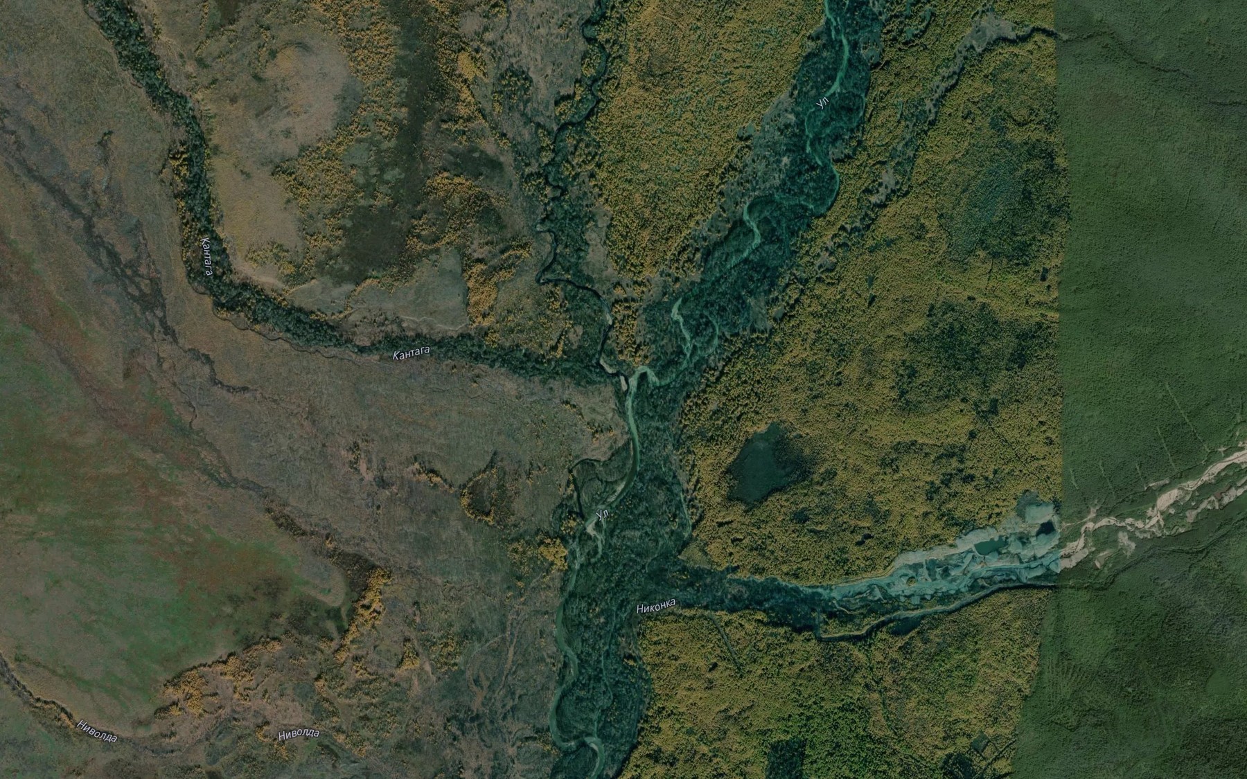Satellite map of the Malakhta