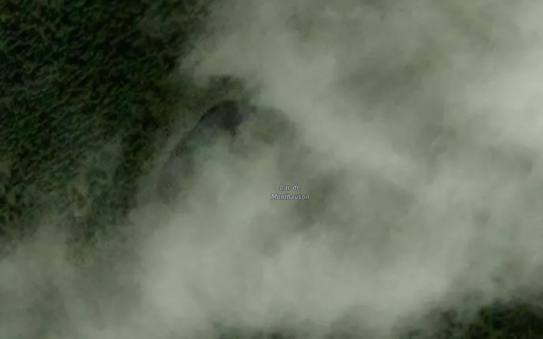 Satellite map of the Lac de Monthauson