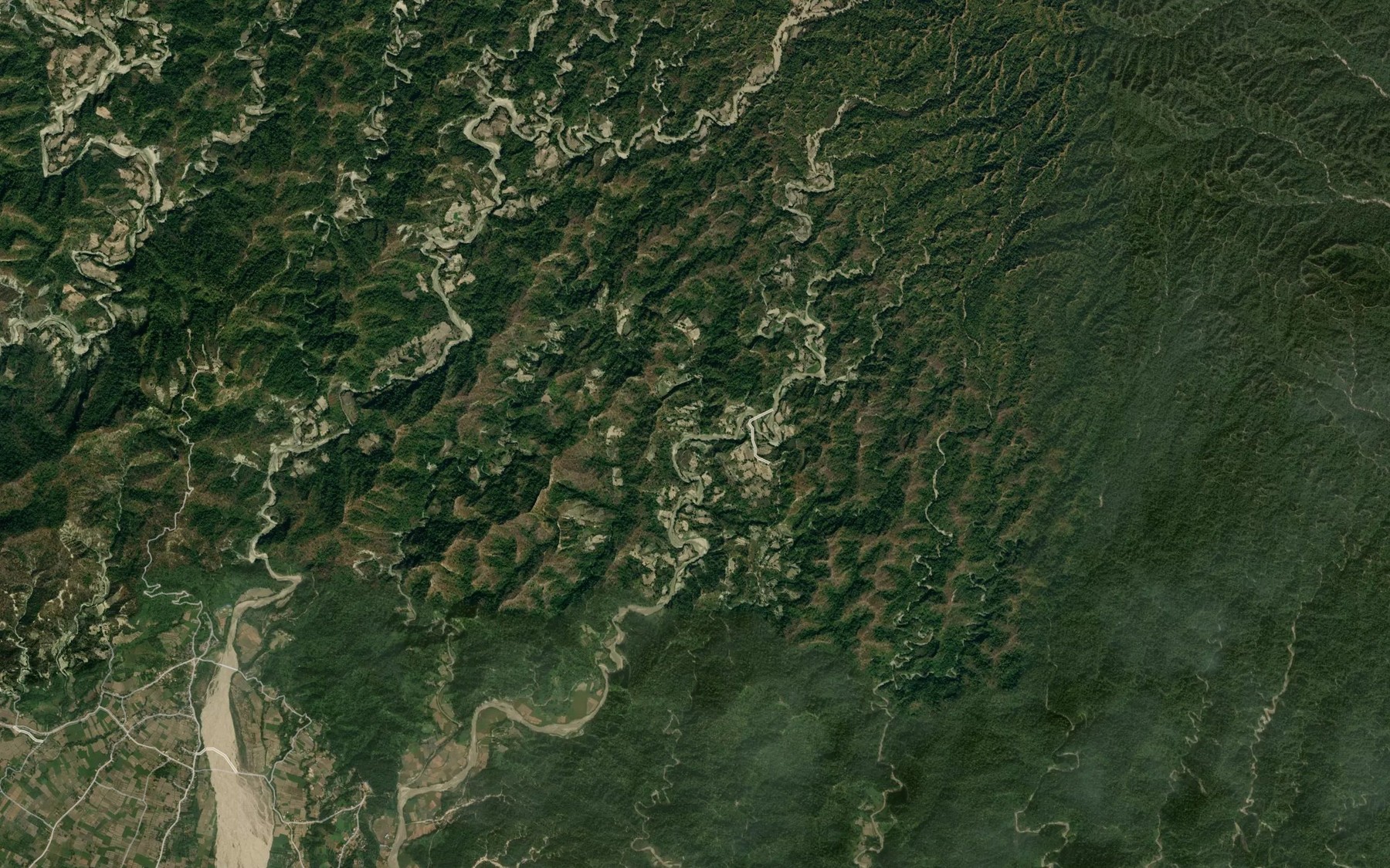 Satellite map of the Pandan Khola