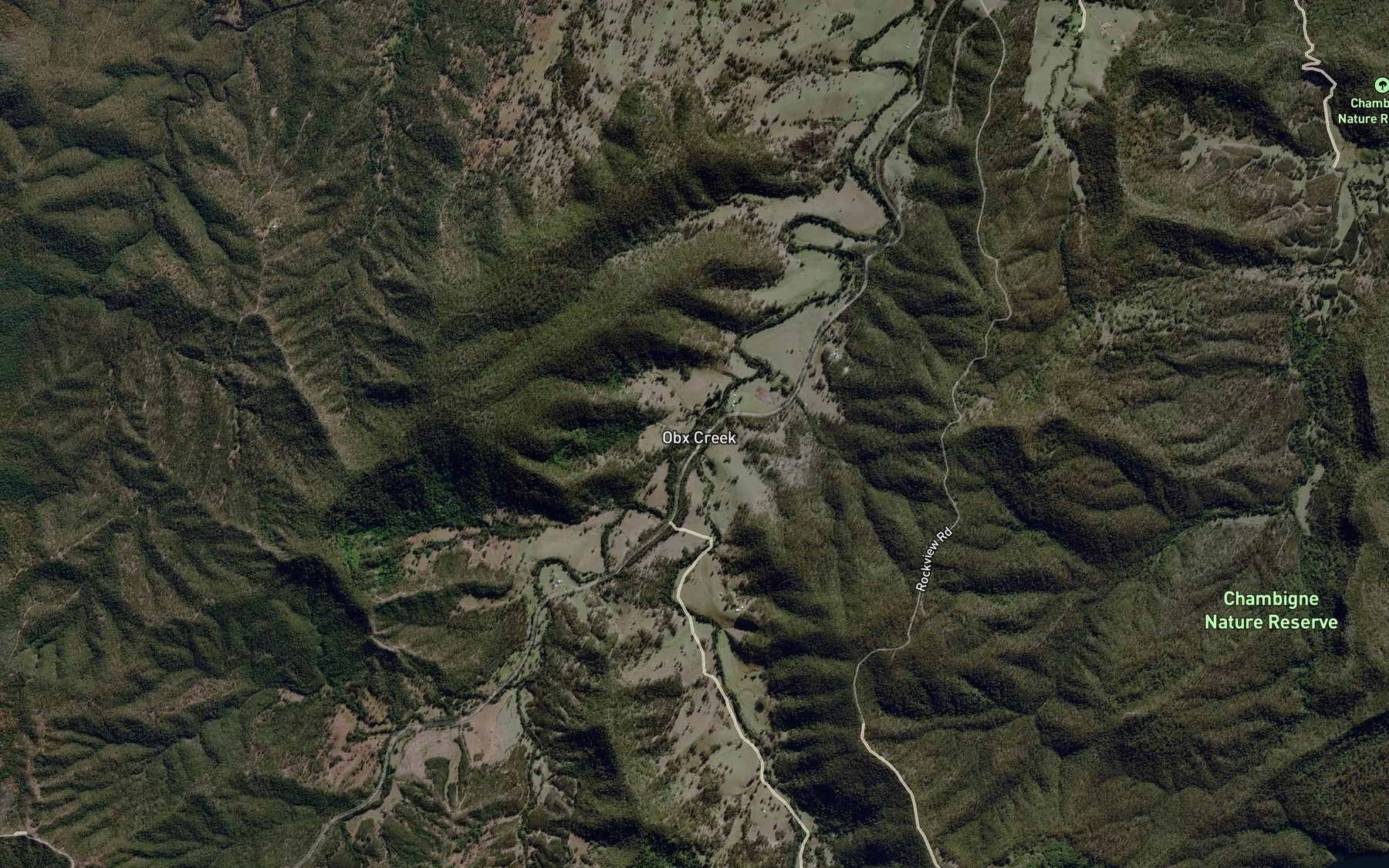 Satellite map of the Endless Creek