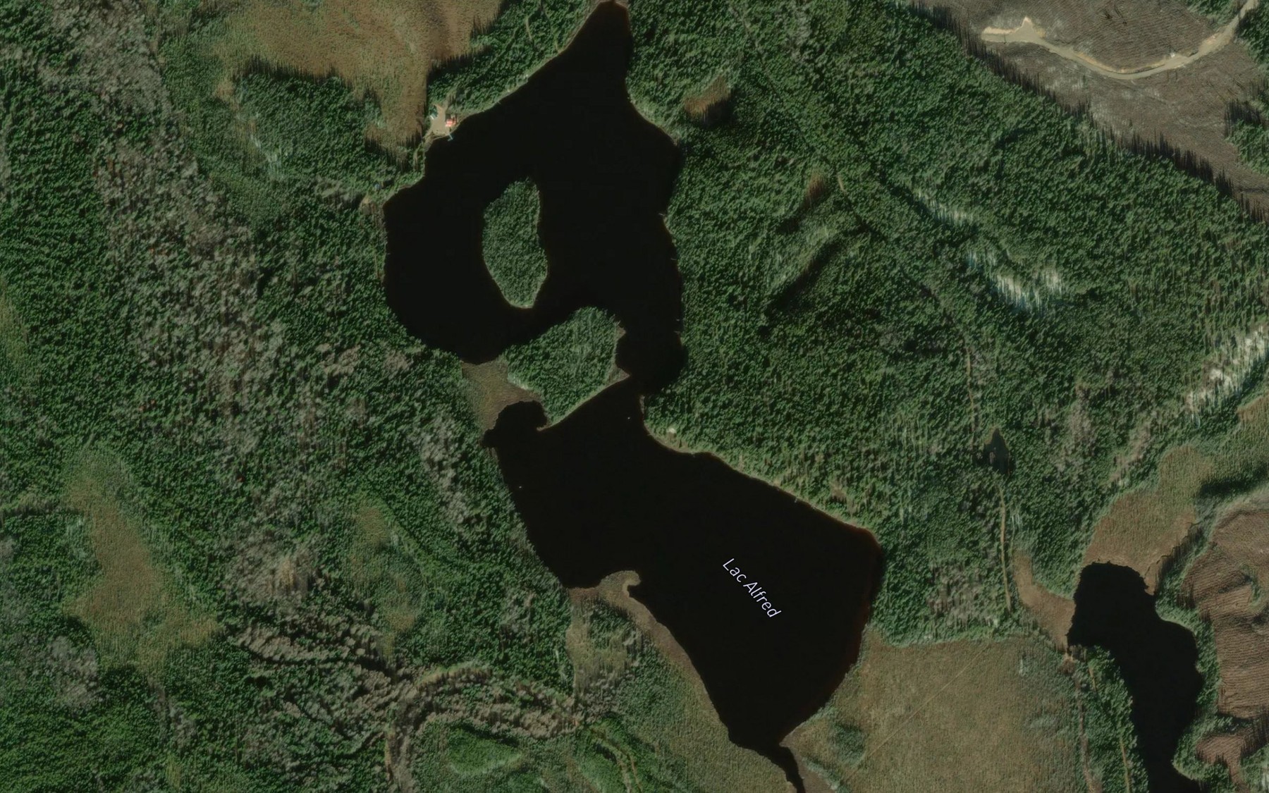 Satellite map of the Lac Alfred