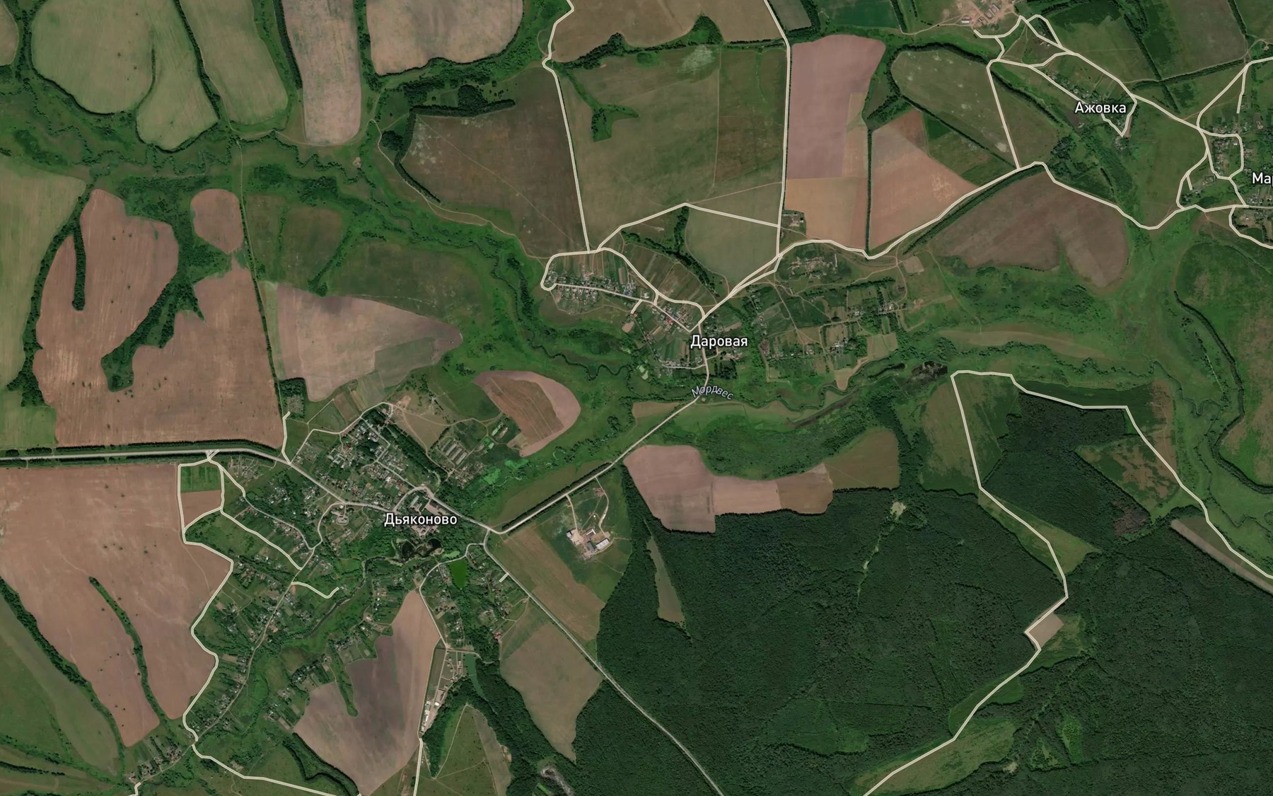 Satellite map of the Vertun'ya