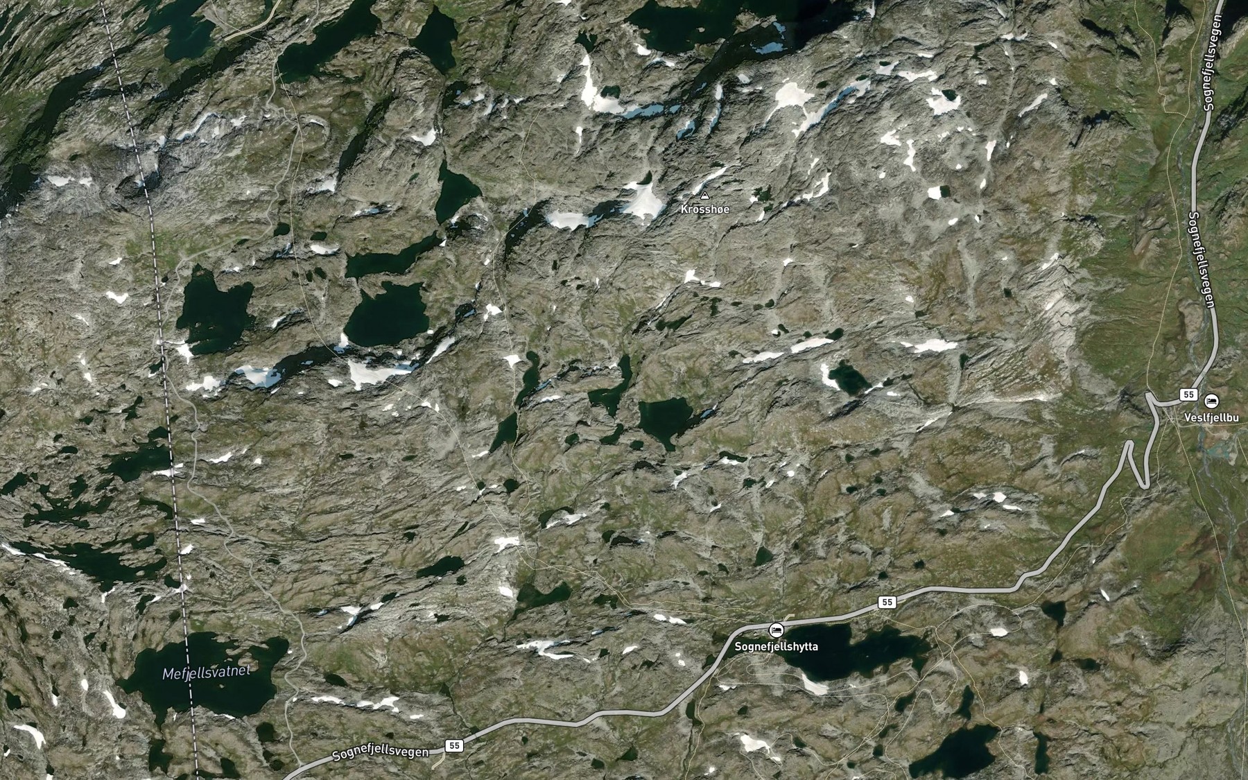 Satellite map of the Trivlegtjorni