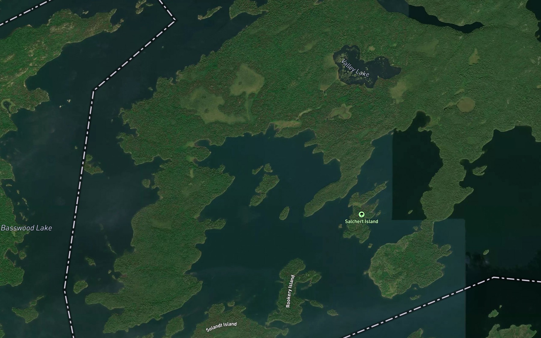 Satellite map of the Big Merriam Bay