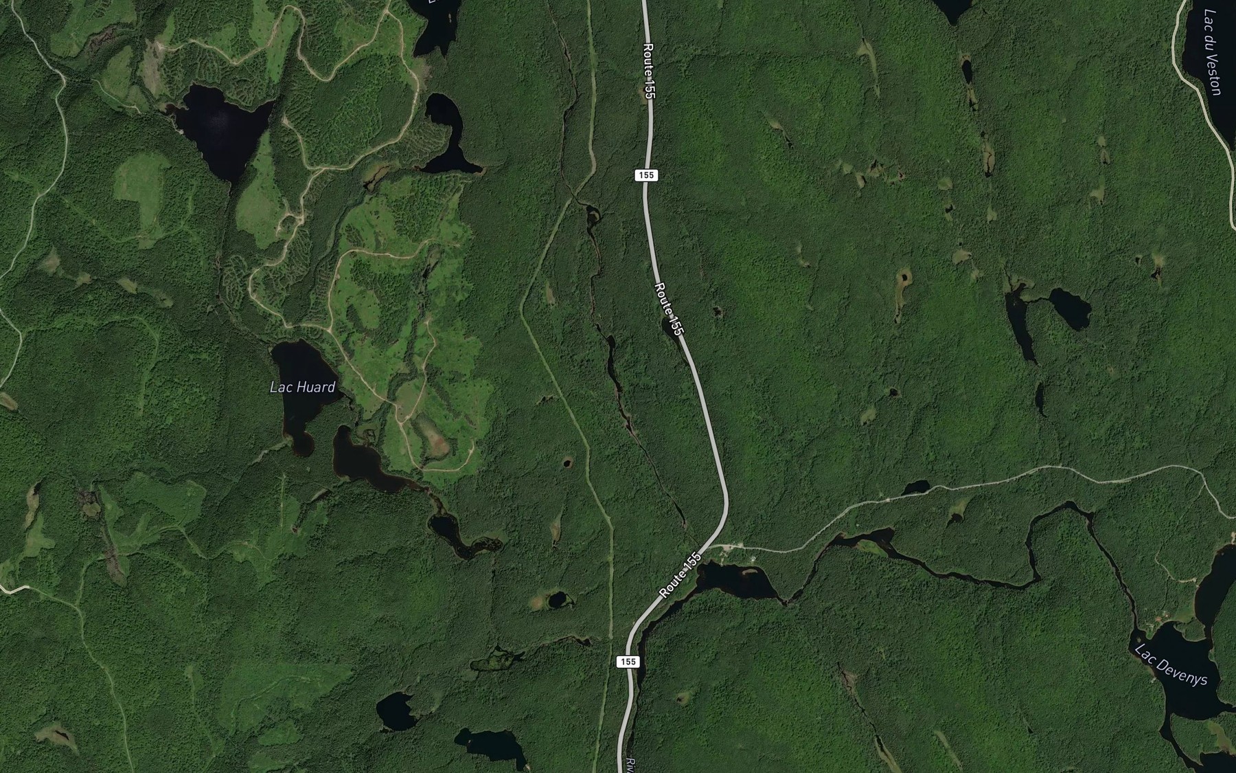 Satellite map of the Lac Grele