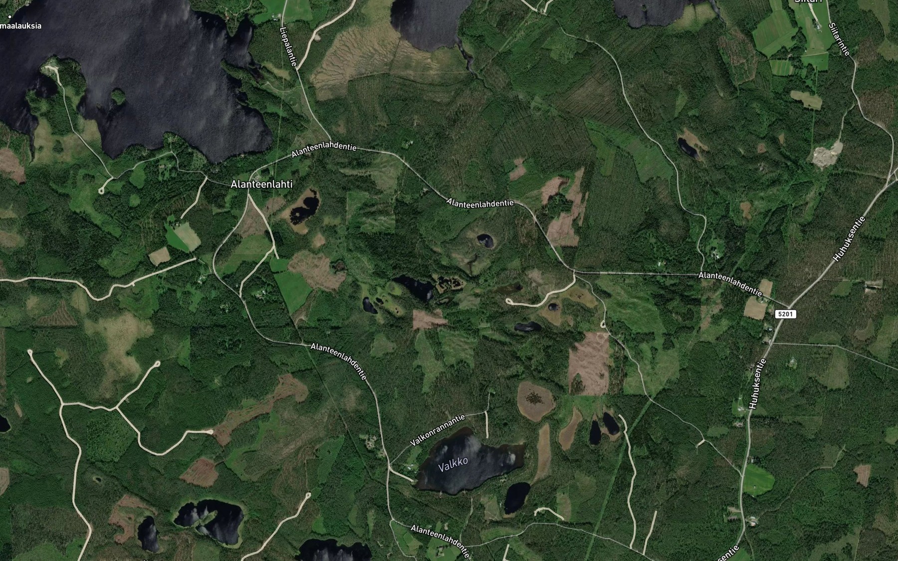Satellite map of the Silmalampi