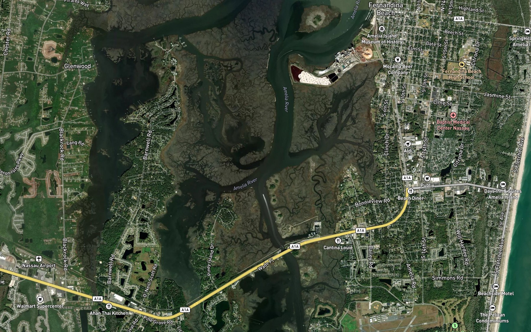 Satellite map of the Soap Creek