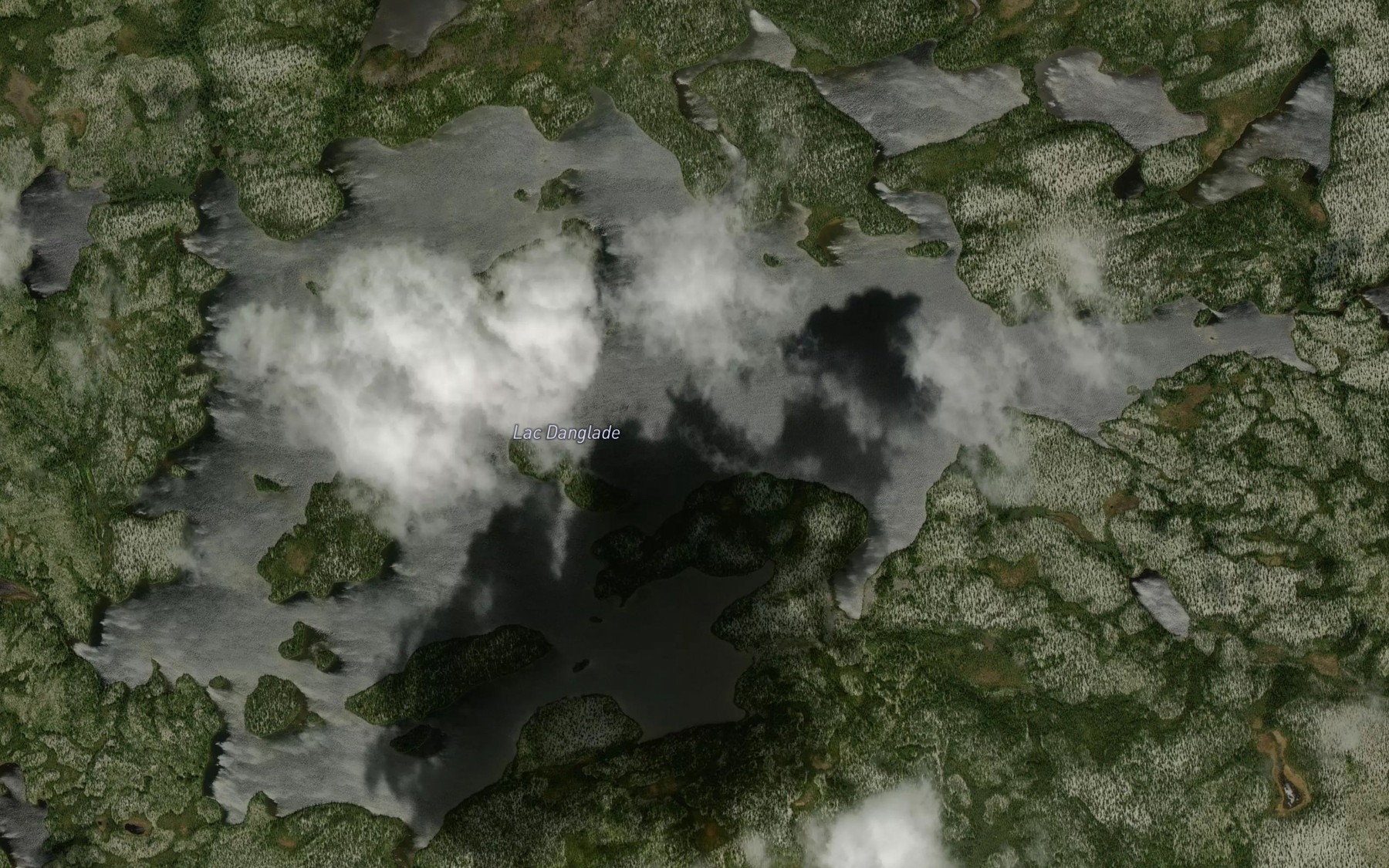Satellite map of the Lac Danglade