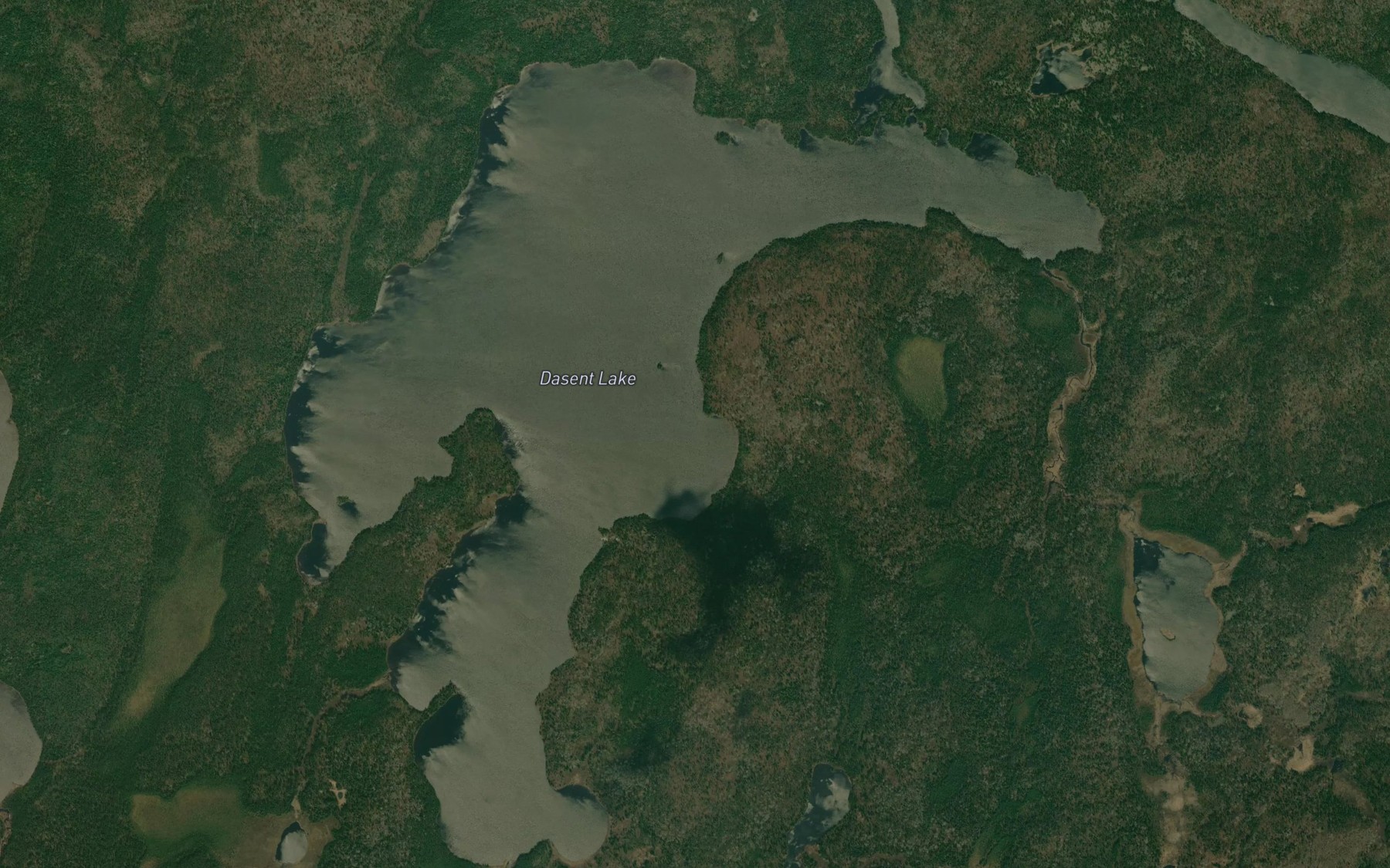 Satellite map of the Dasent Lake