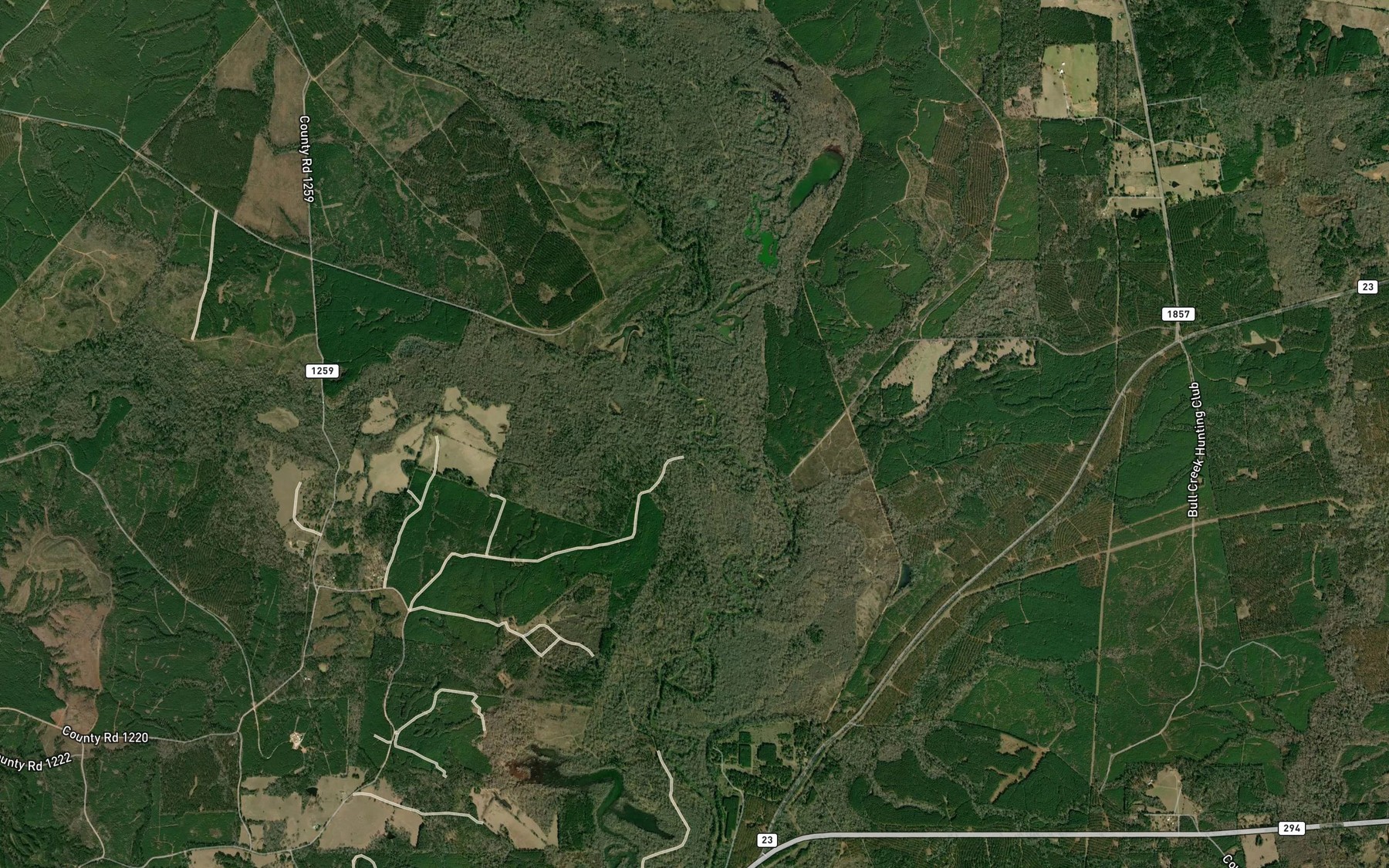 Satellite map of the Ioni Creek