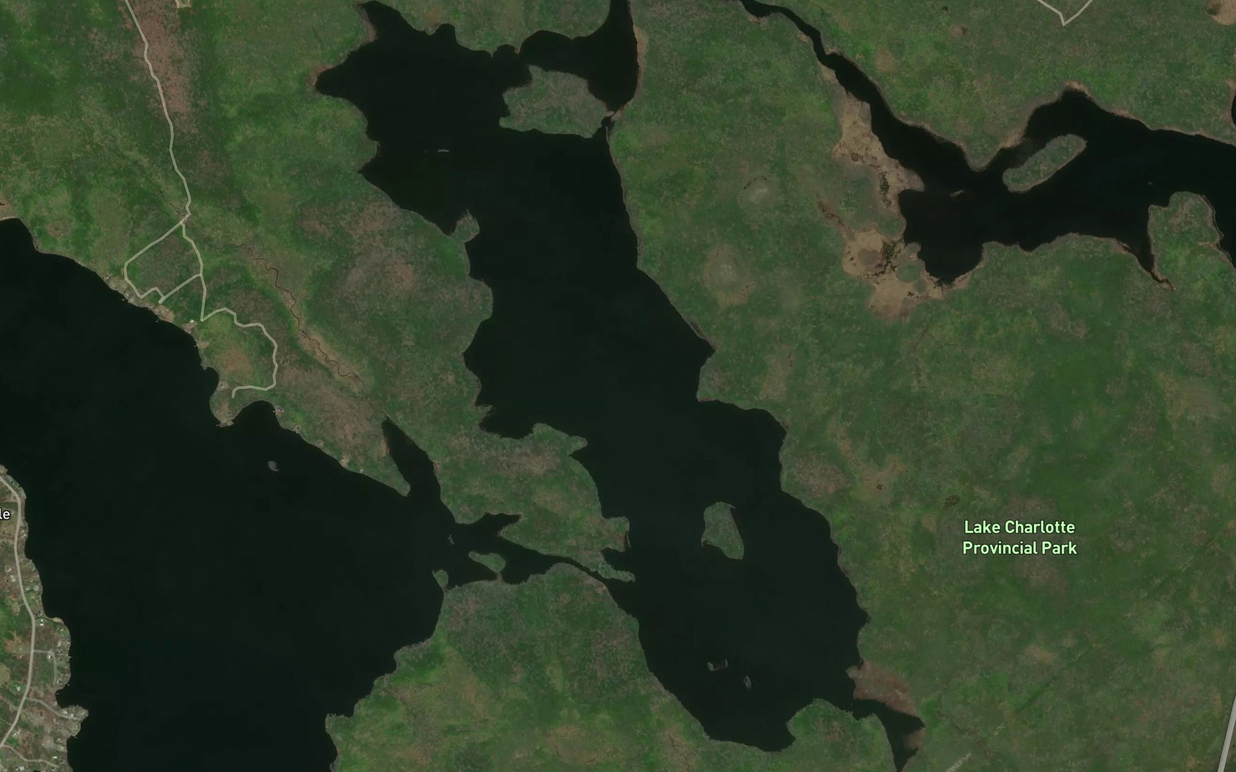 Satellite map of the Second Lake