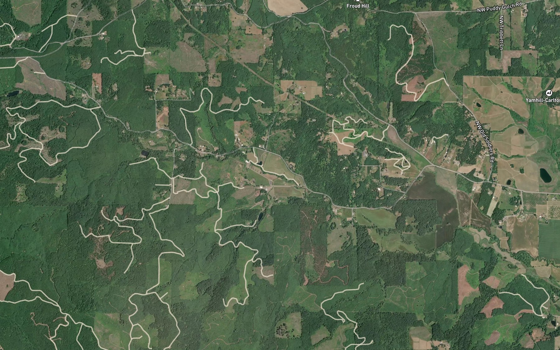 Satellite map of the Kane Creek