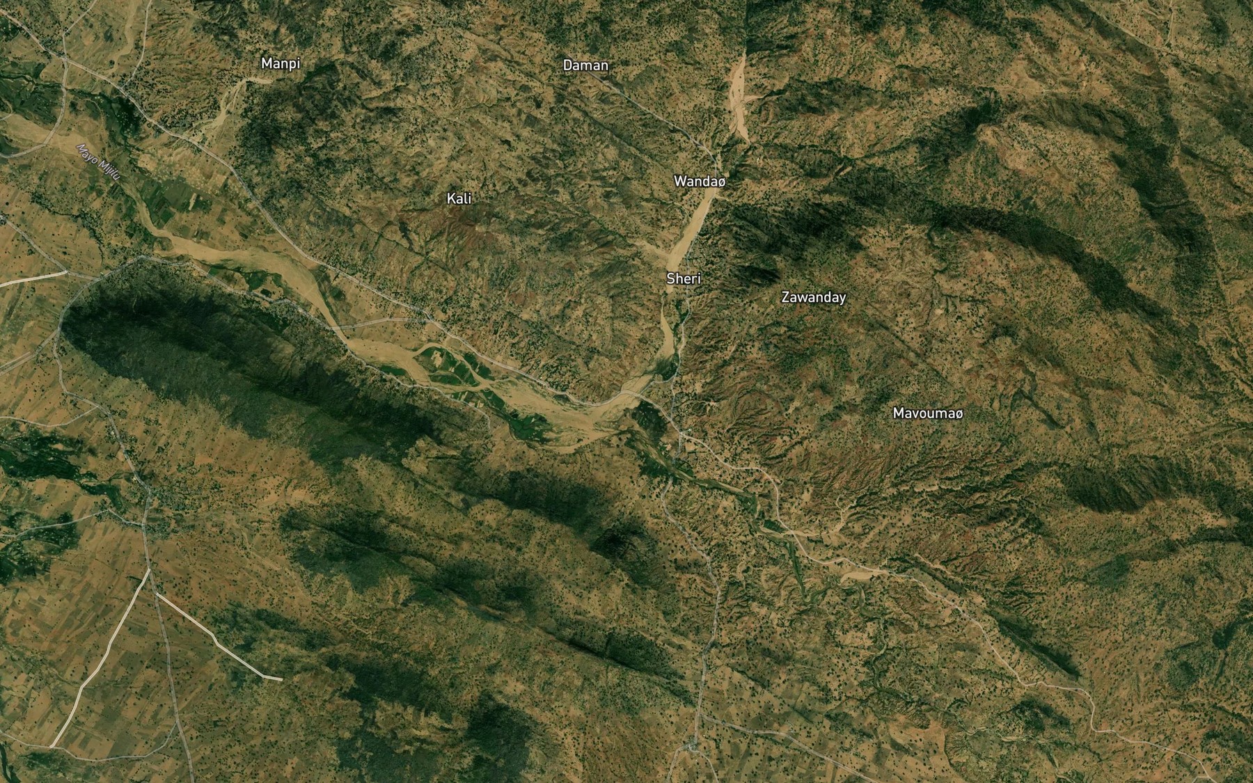 Satellite map of the Mayo Druvu