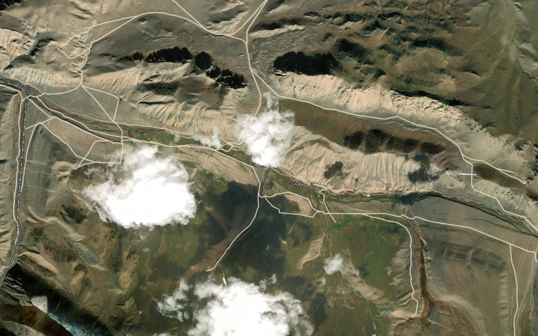 Satellite map of the Boordu