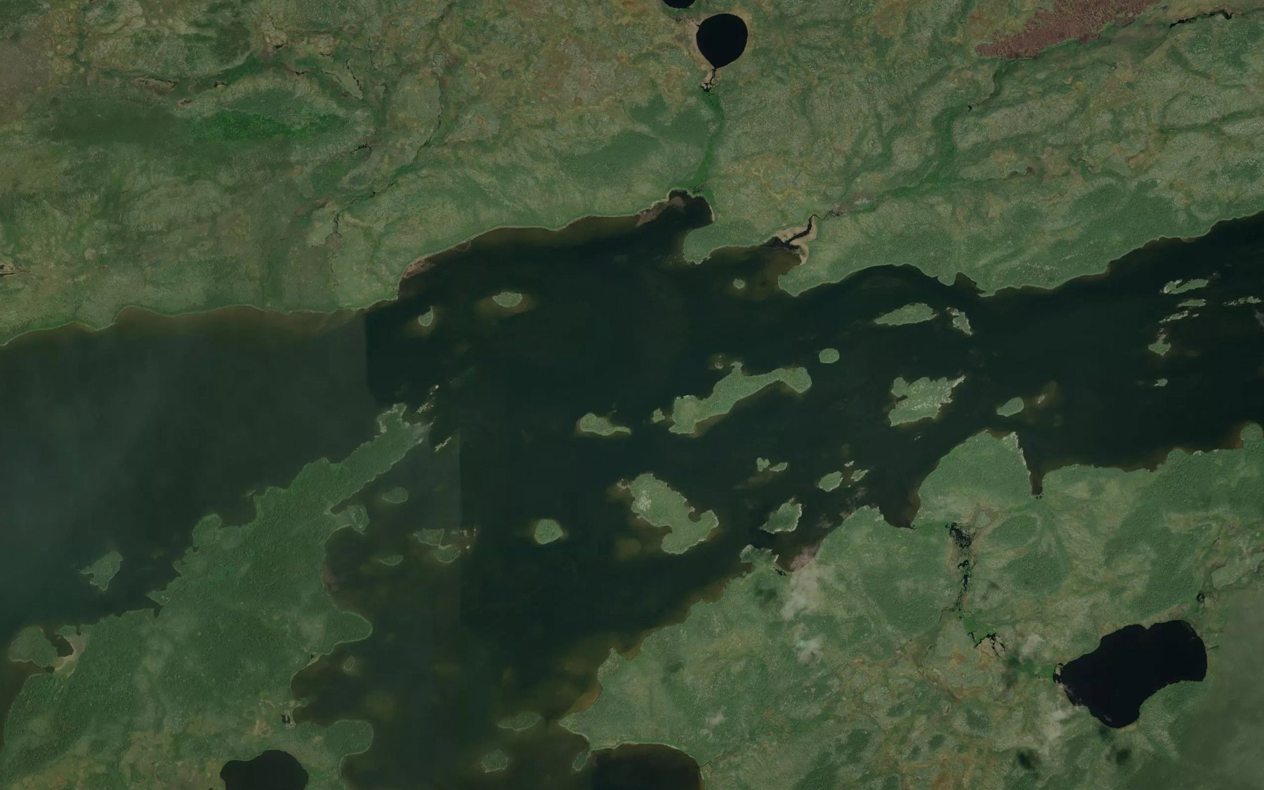 Satellite map of the Bear Head Lake