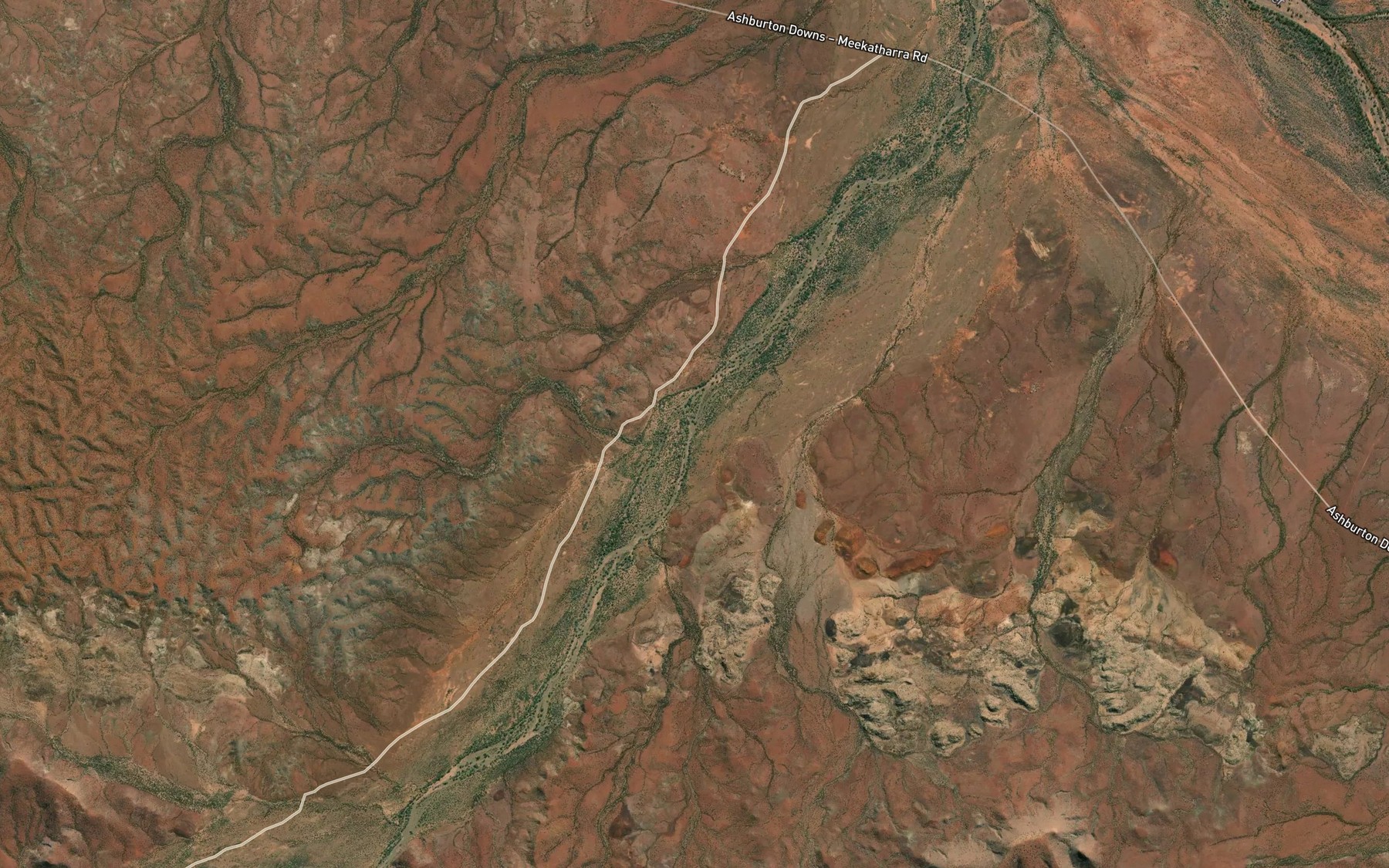 Satellite map of the Mucalena Creek