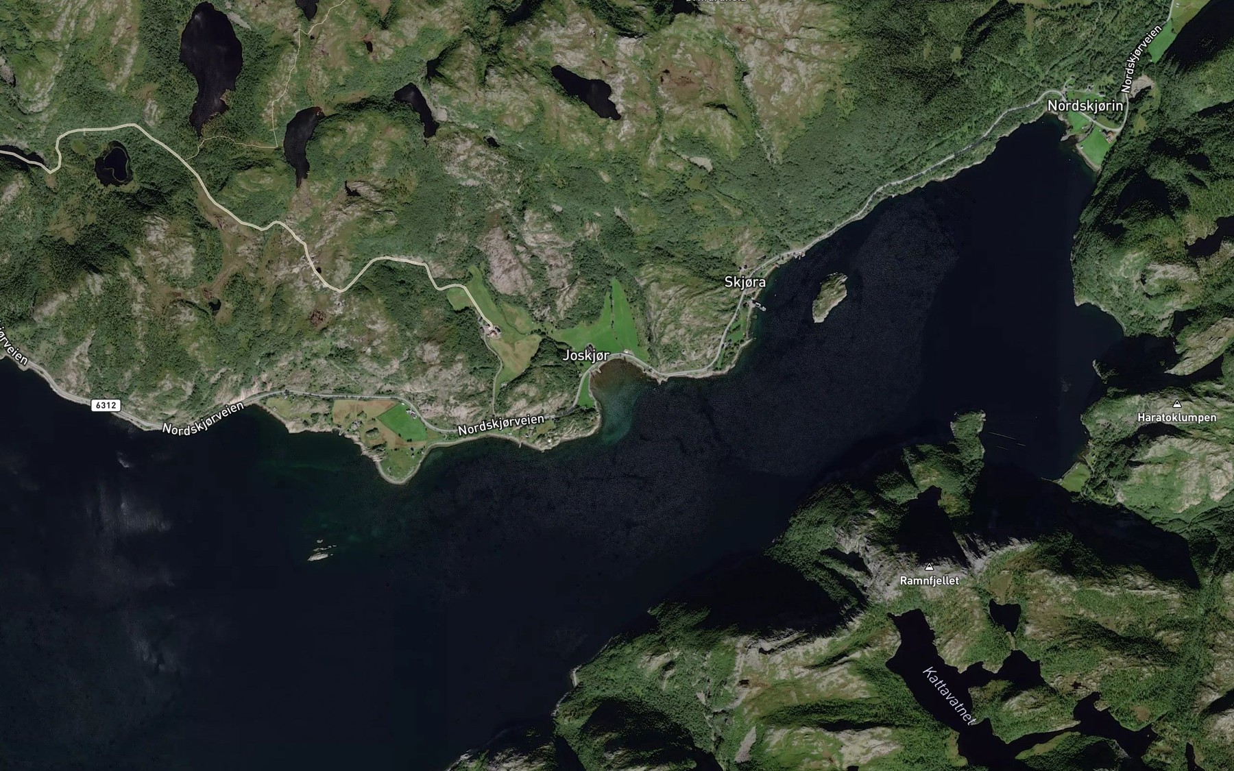 Satellite map of the Joskjorleira