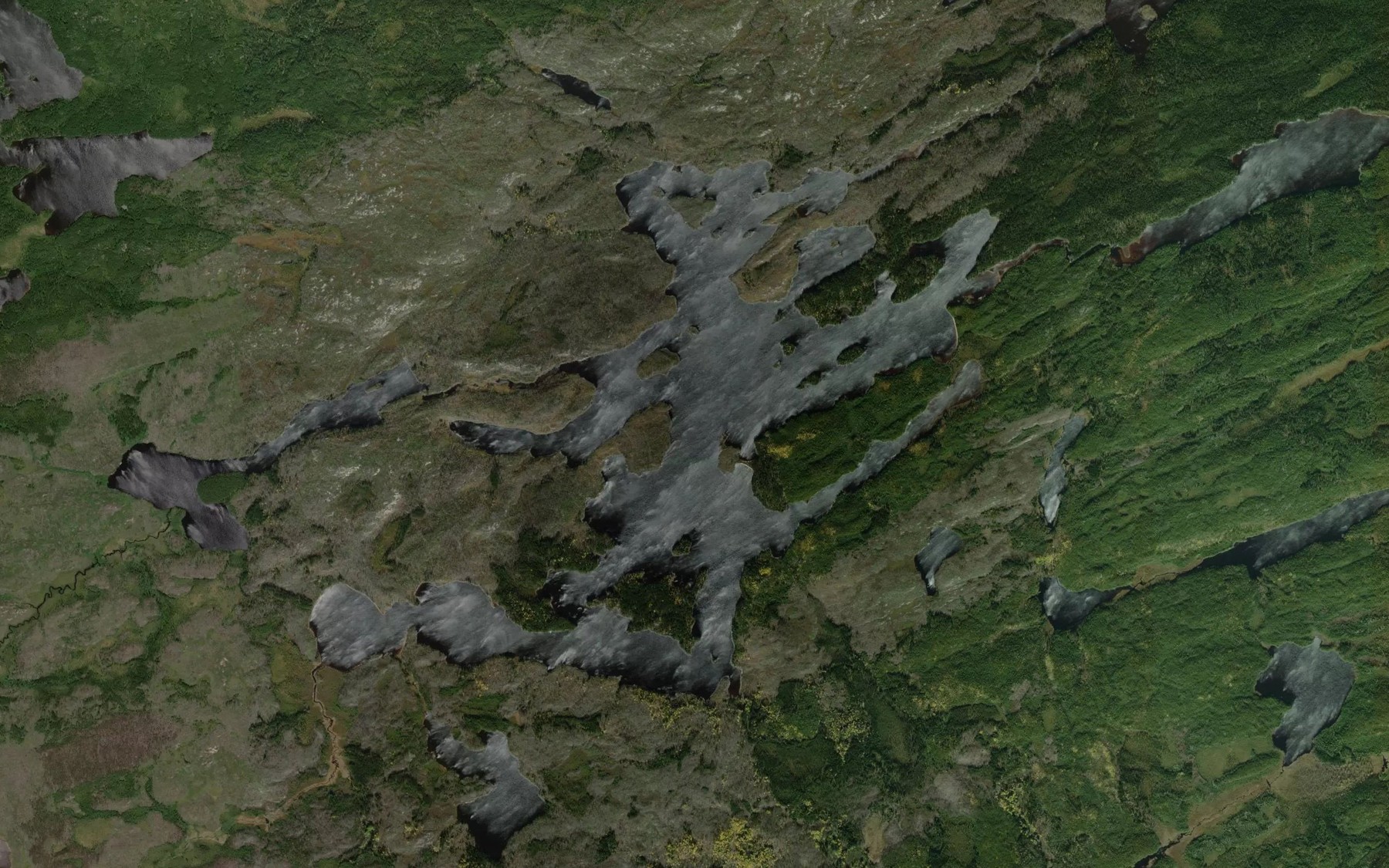Satellite map of the Brownstone Lake
