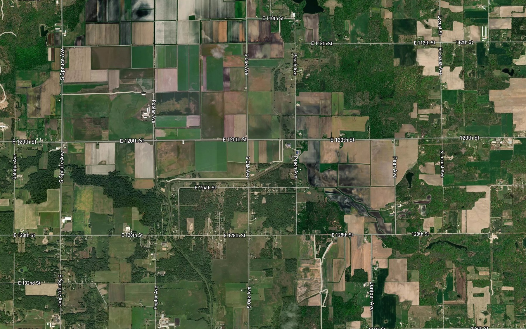 Satellite map of the Costen Drain
