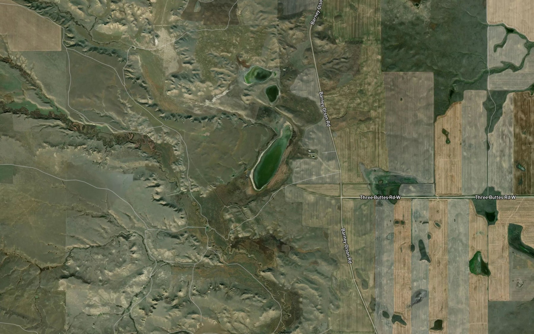 Satellite map of the Putnam Lake