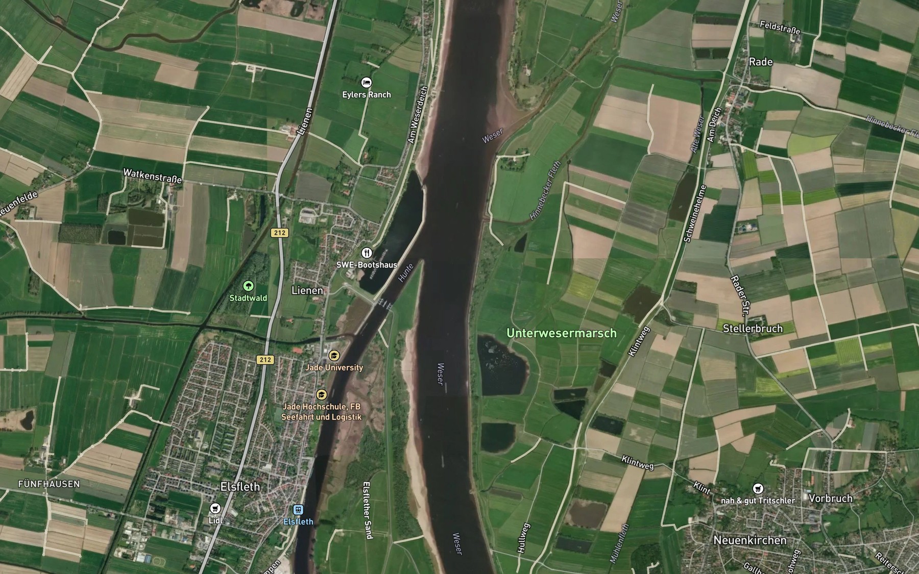 Satellite map of the Balze