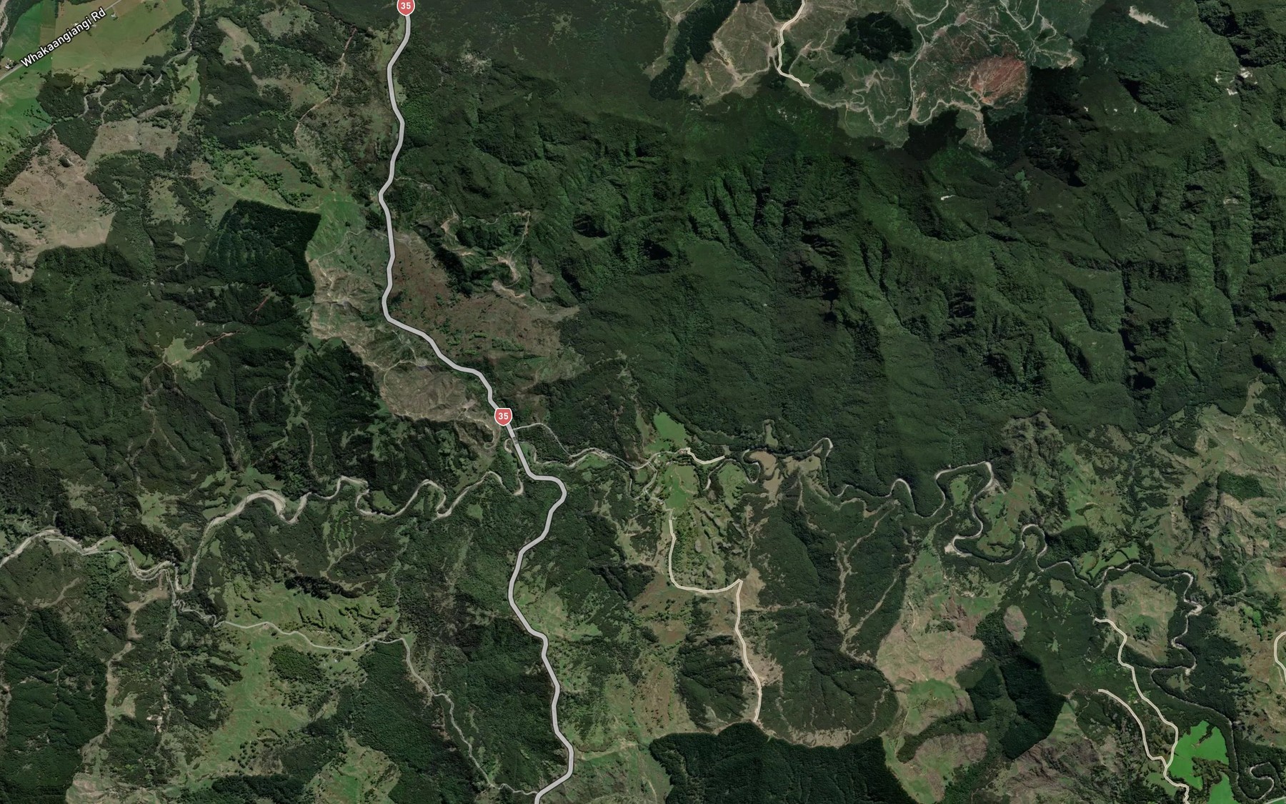 Satellite map of the Maraehara River