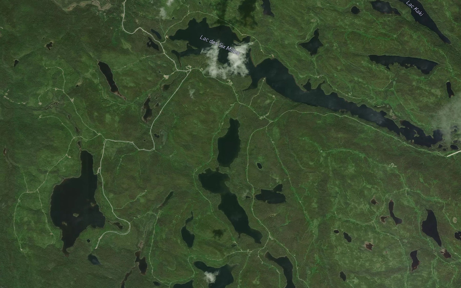 Satellite map of the Lac des Deux Milles