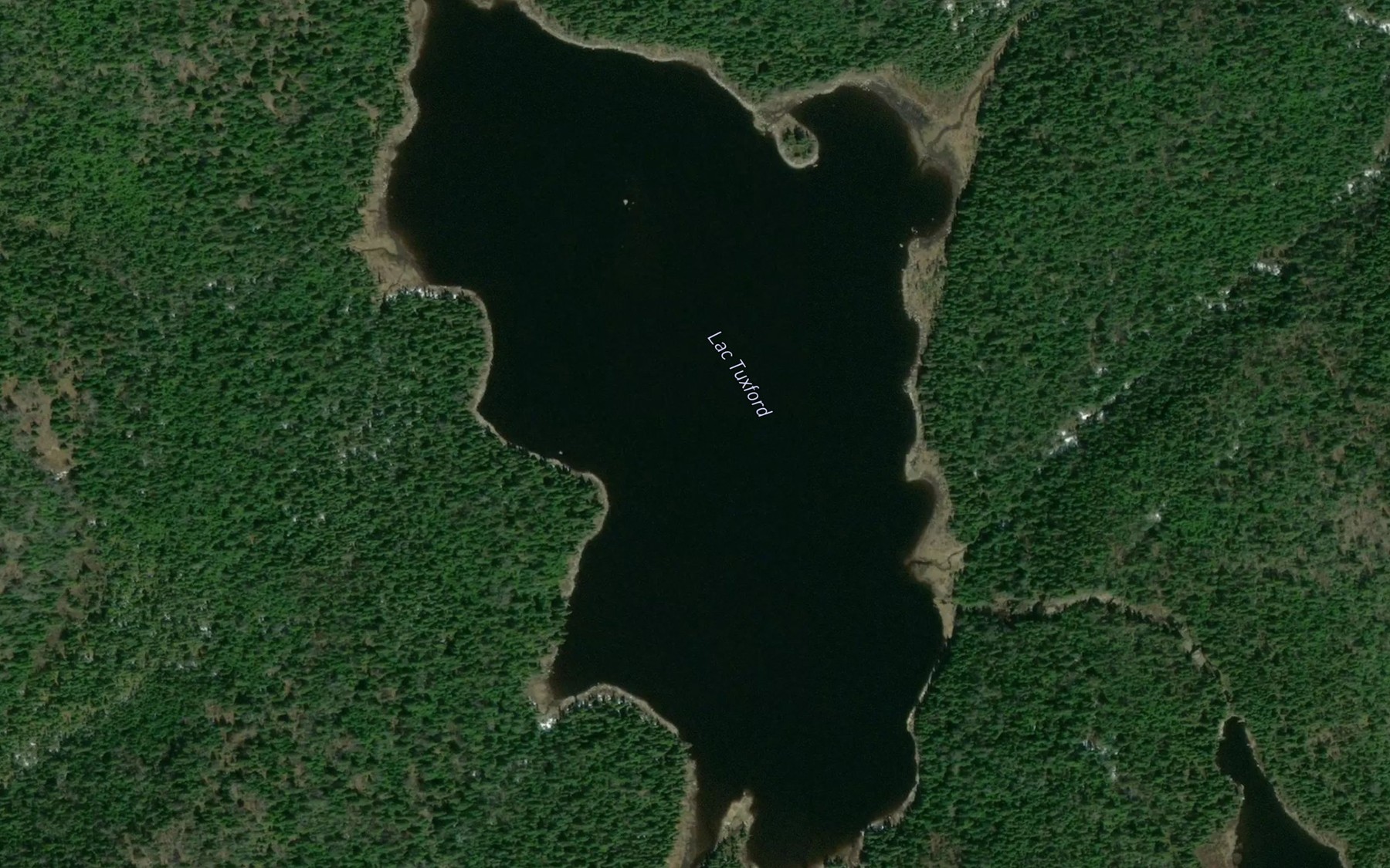 Satellite map of the Lac Tuxford