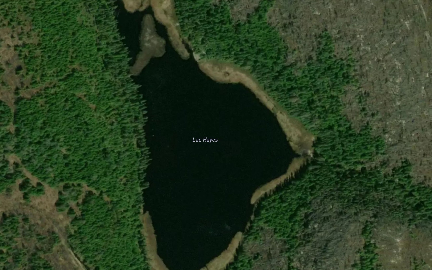 Satellite map of the Lac Hayes