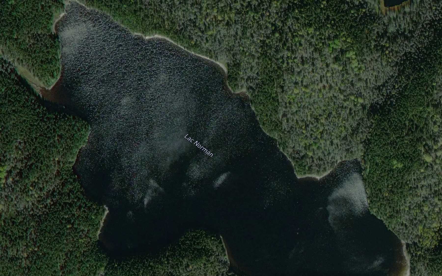 Satellite map of the Lac Norman