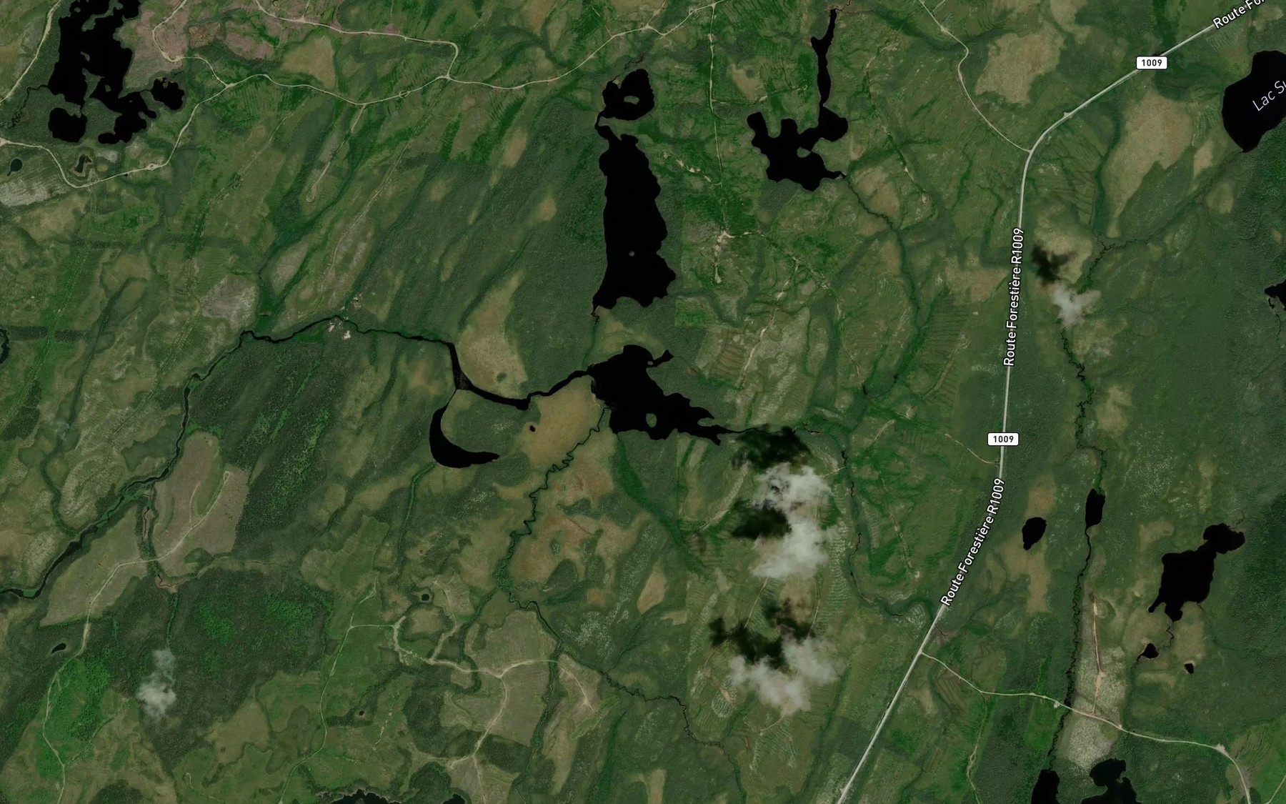 Satellite map of the Lac Niska