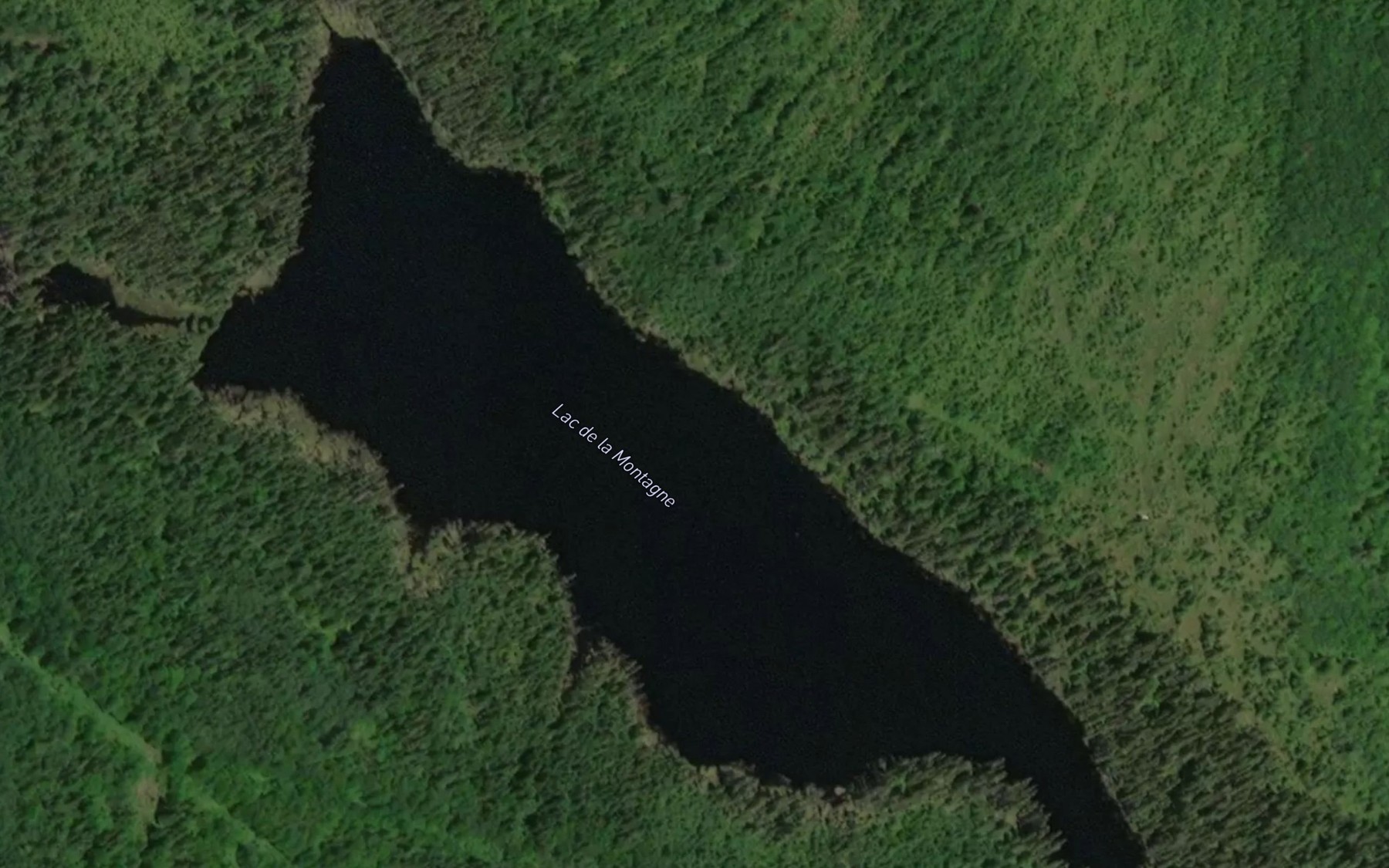 Satellite map of the Lac de la Montagne