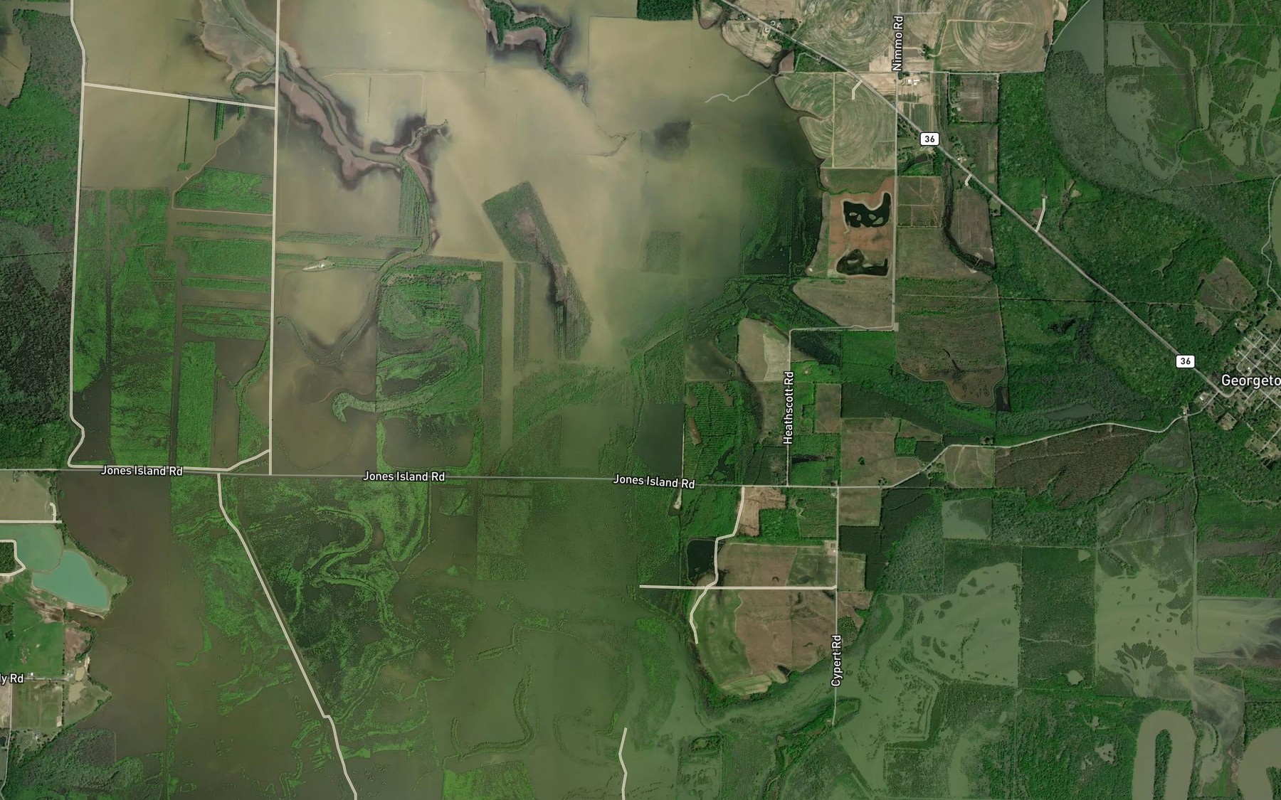 Satellite map of the Redman Lake
