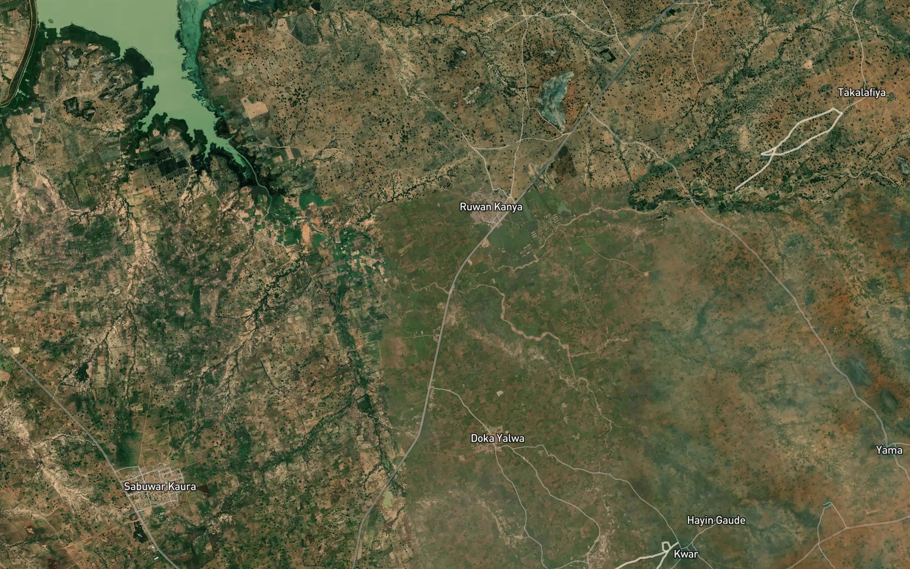 Satellite map of the Ruwan Kenya