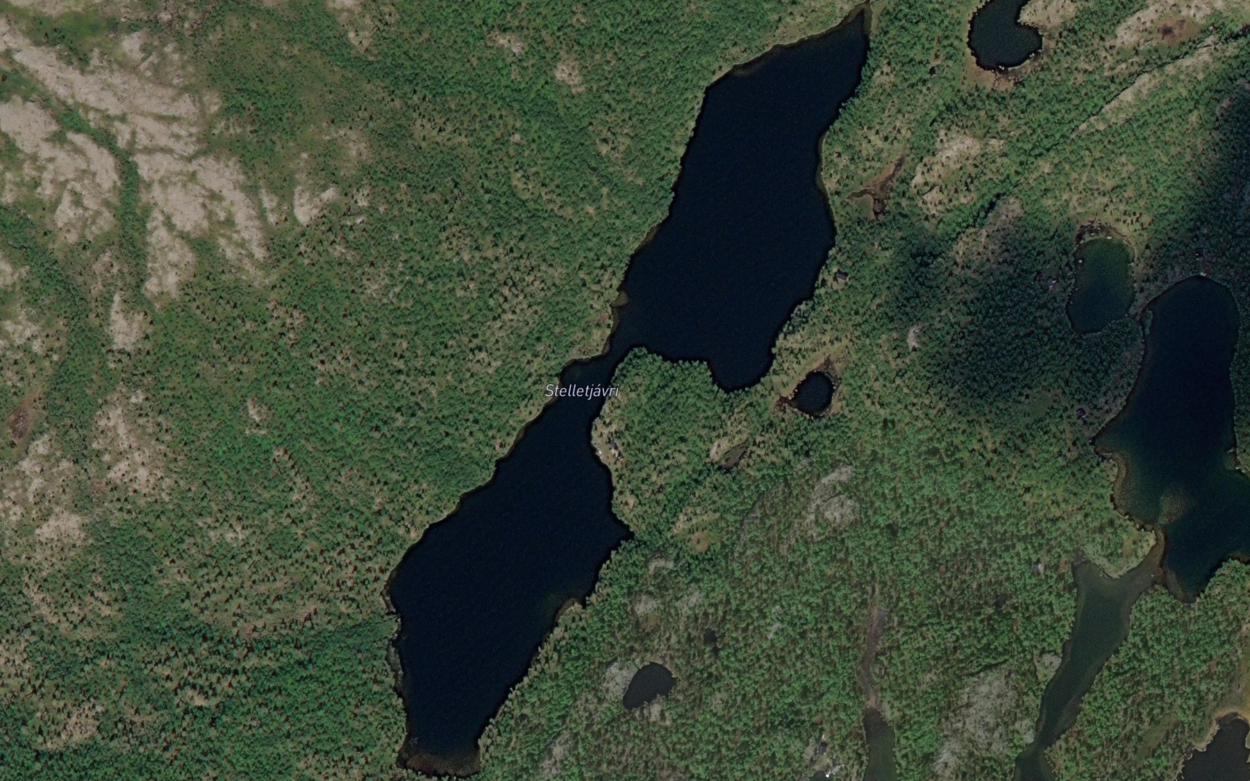 Satellite map of the Stelletjavri
