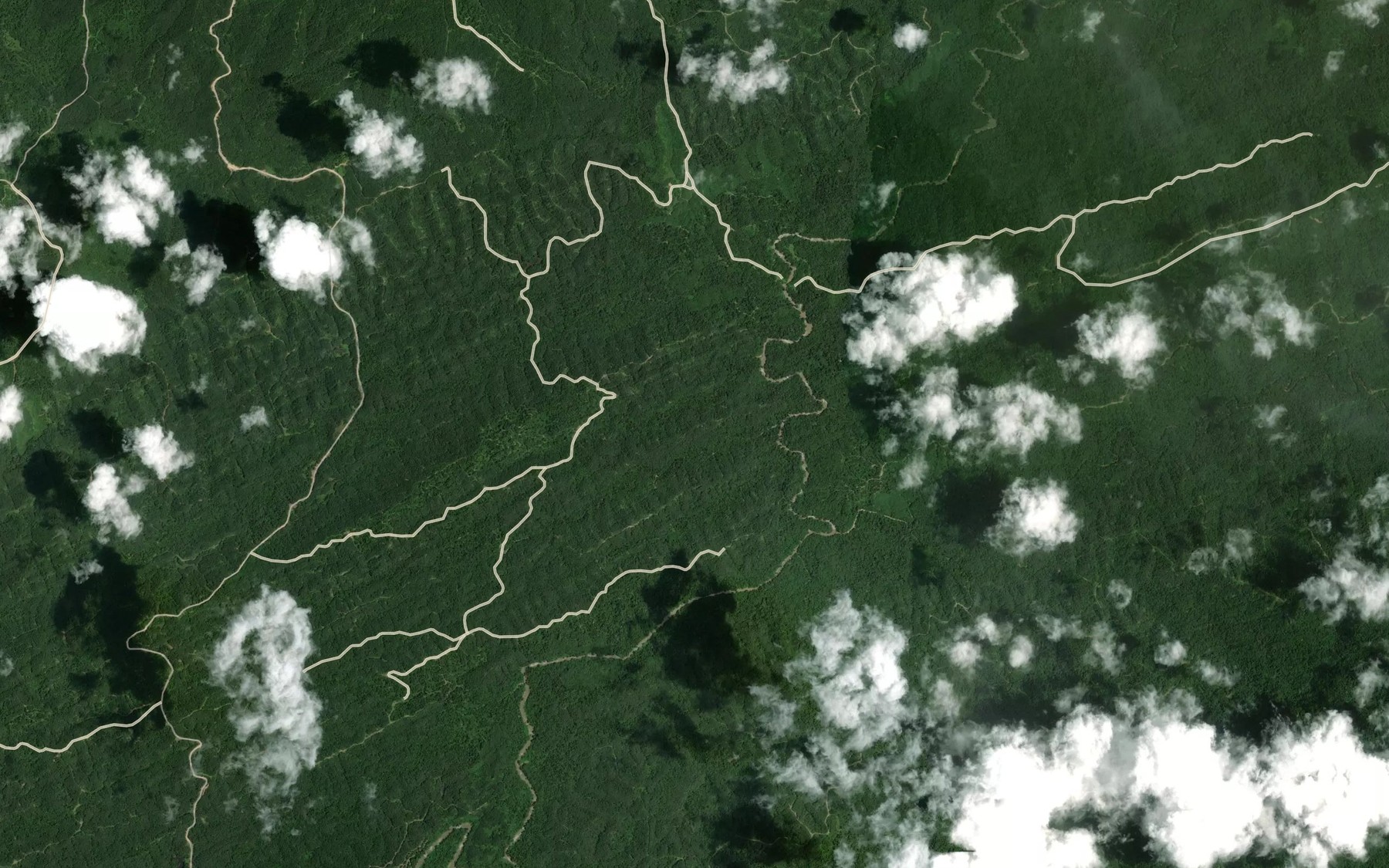 Satellite map of the Sungai Semanok