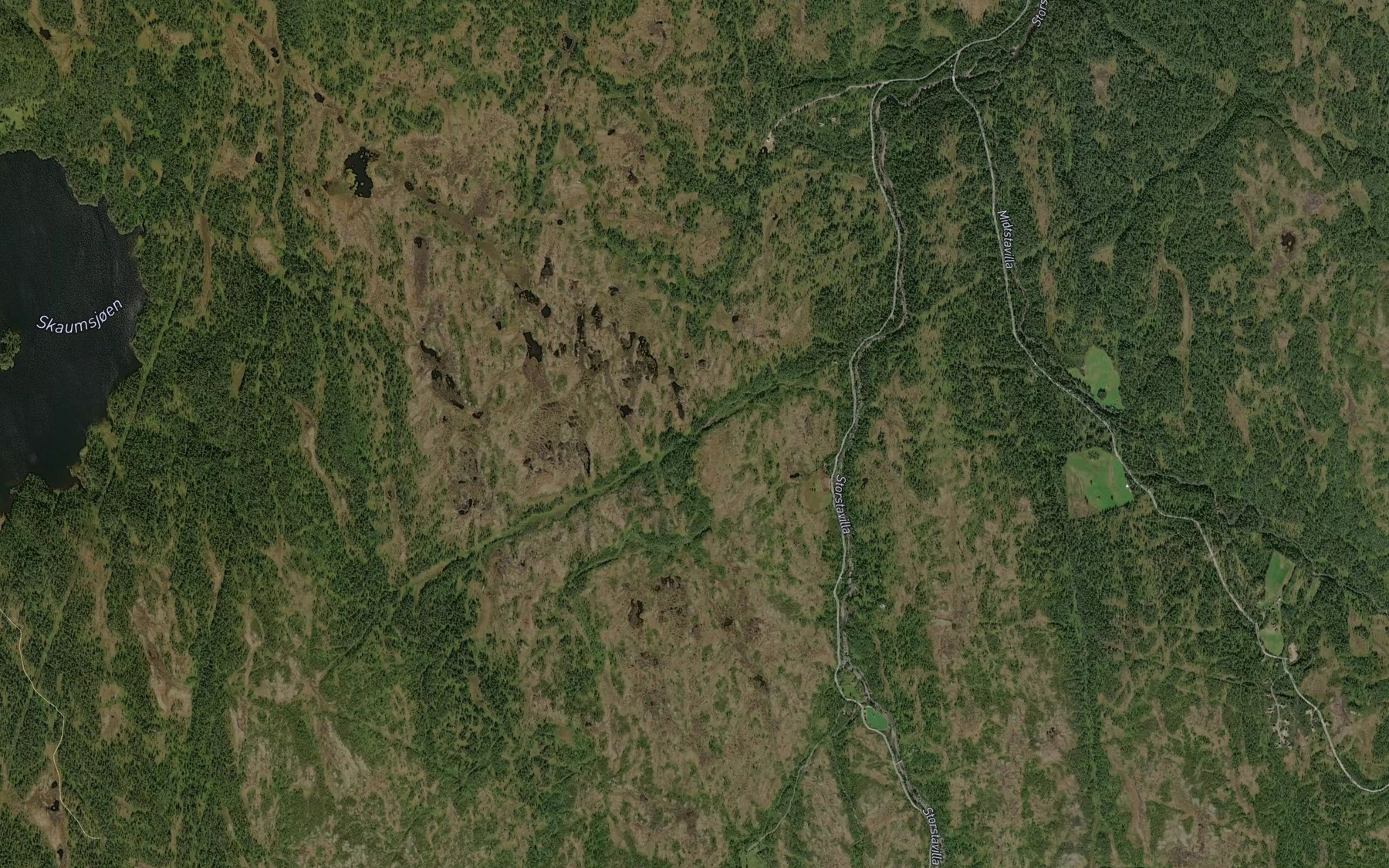 Satellite map of the Synner Skoftbekken
