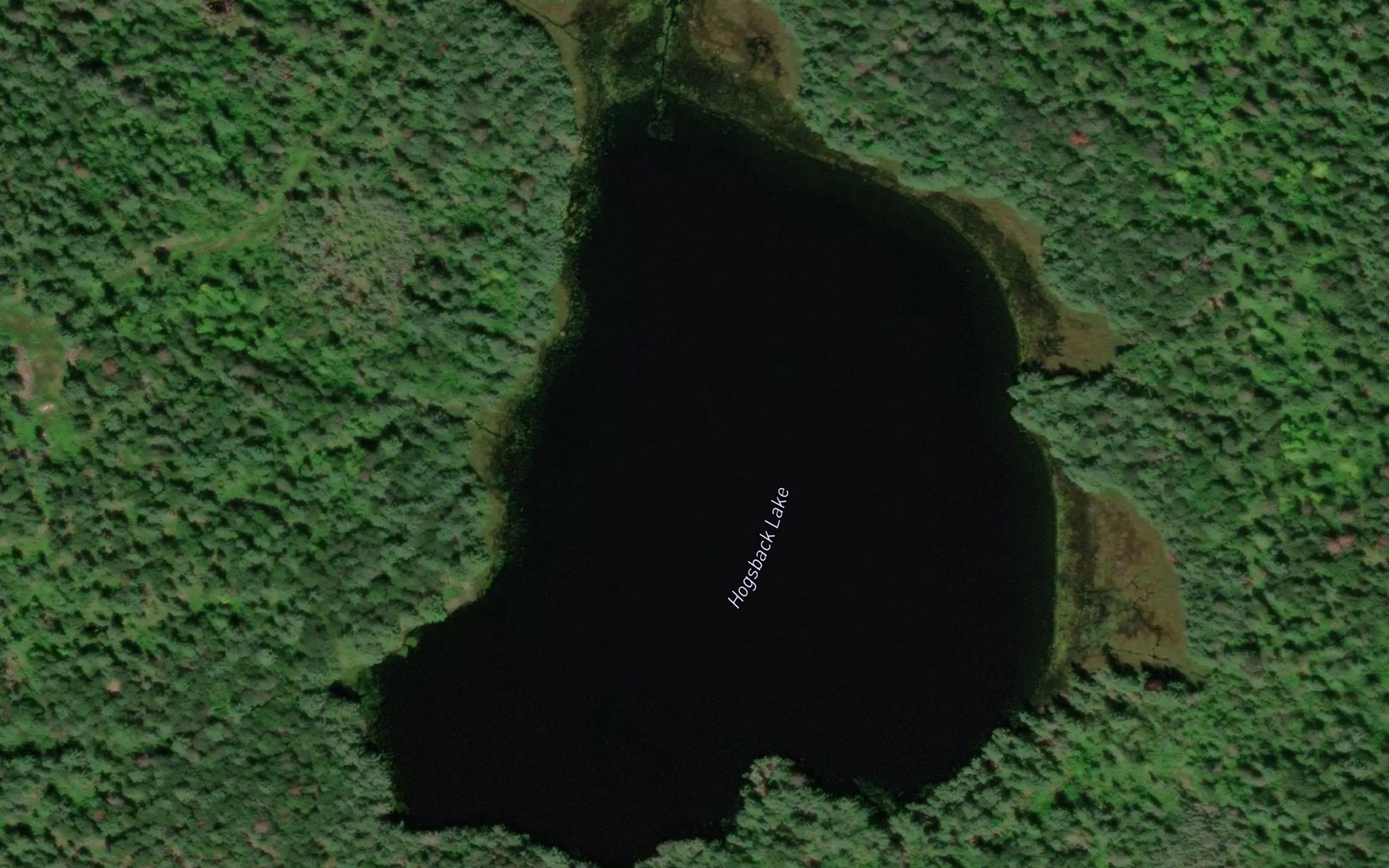 Satellite map of the Hogsback Lake