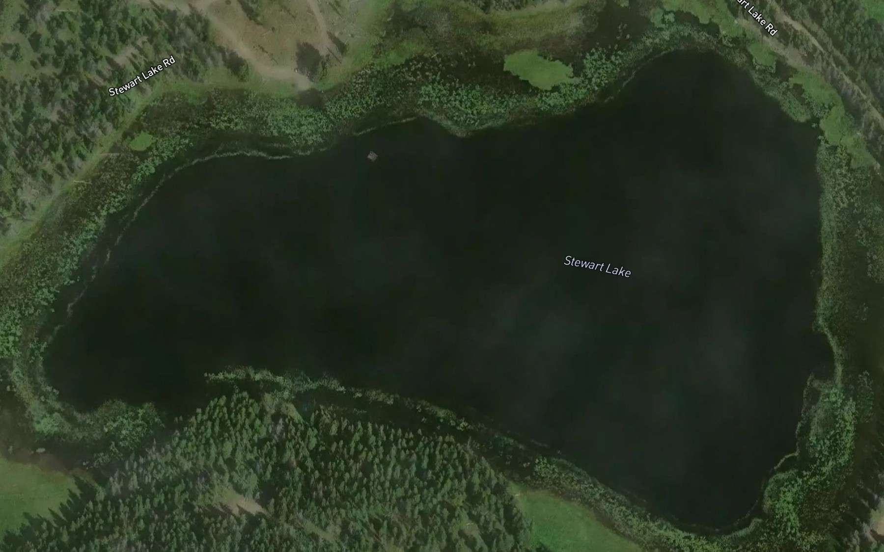 Satellite map of the Stewart Lake