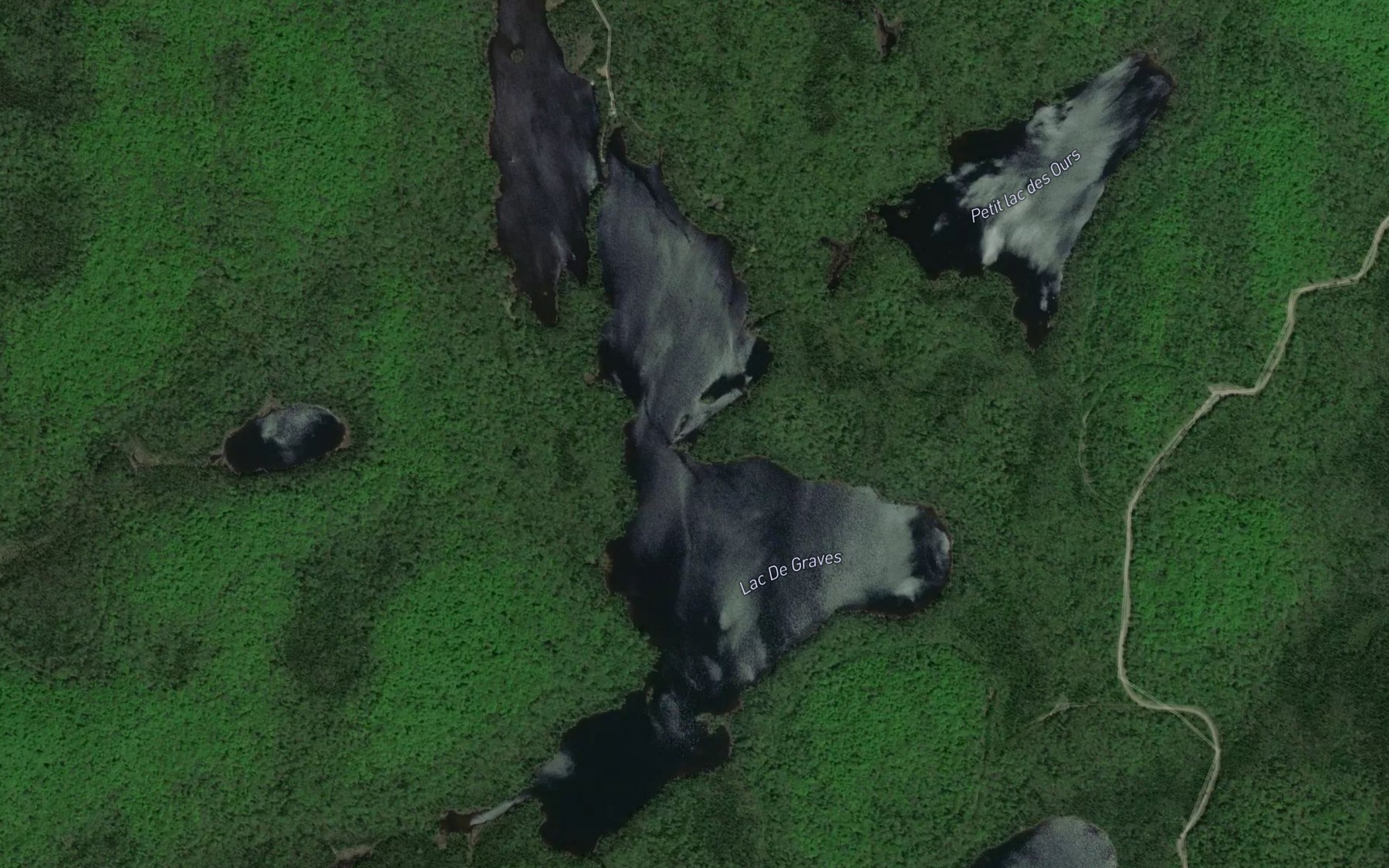 Satellite map of the Lac Sigouin
