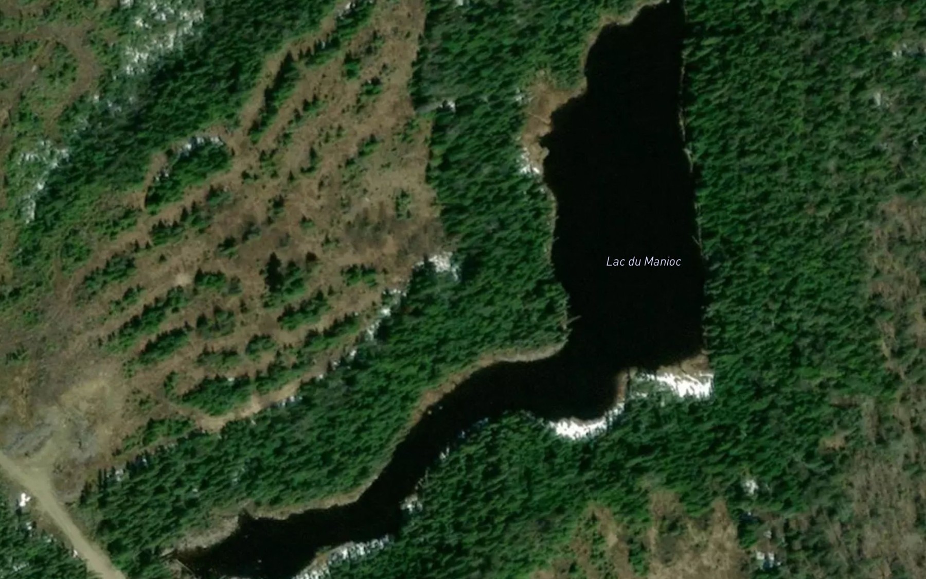Satellite map of the Lac du Manioc