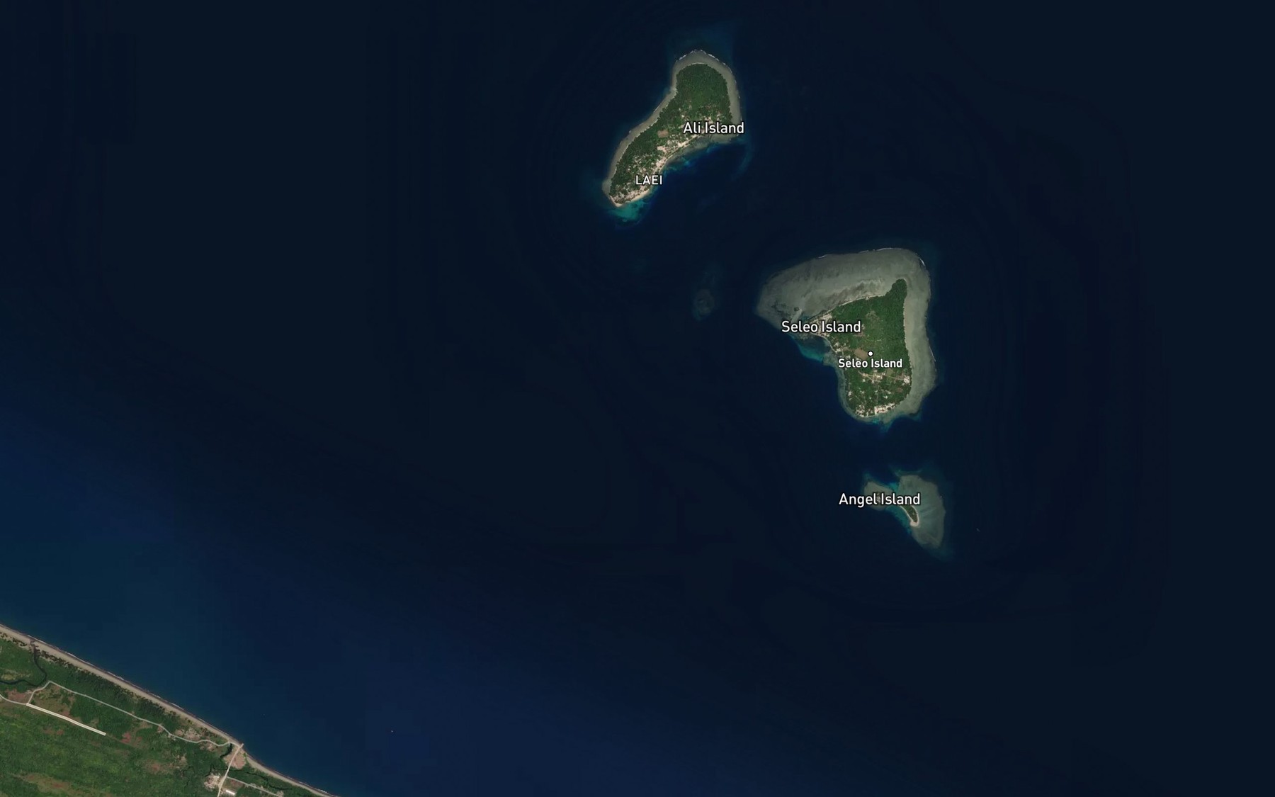 Satellite map of the Starkey Shoal