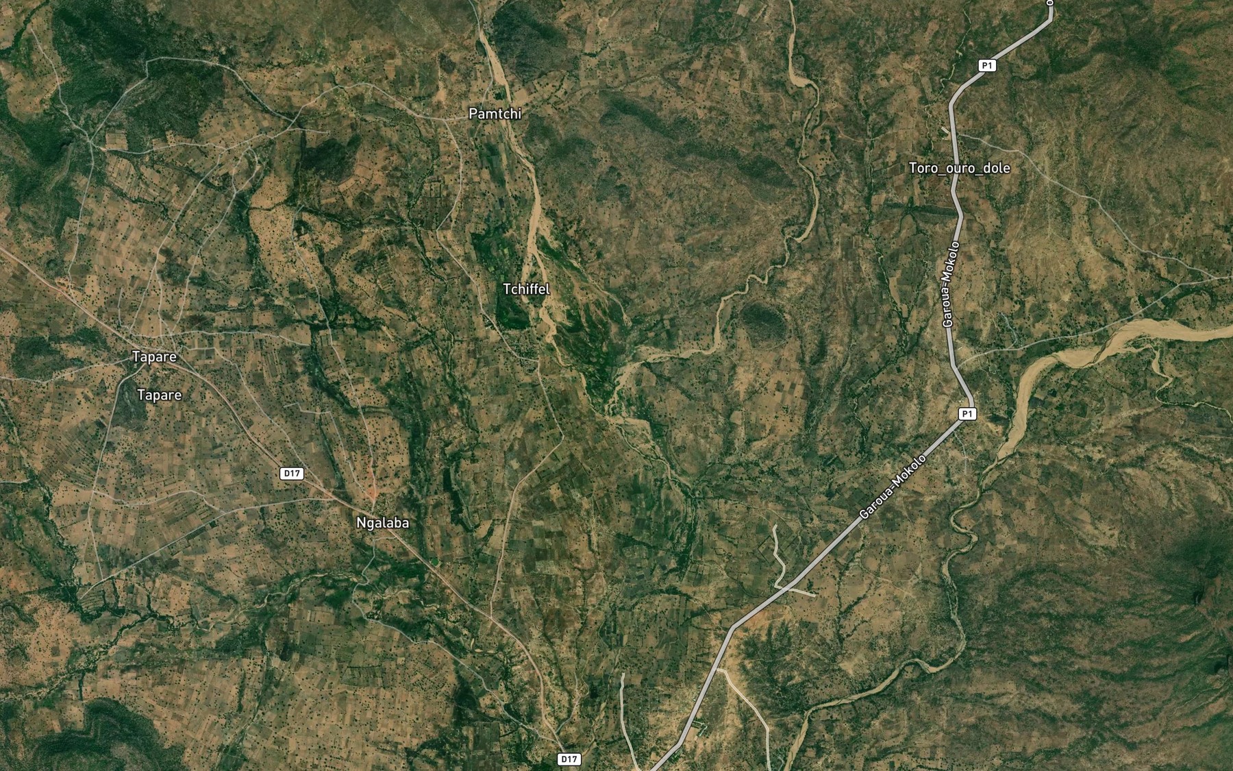 Satellite map of the Mayo Tifel