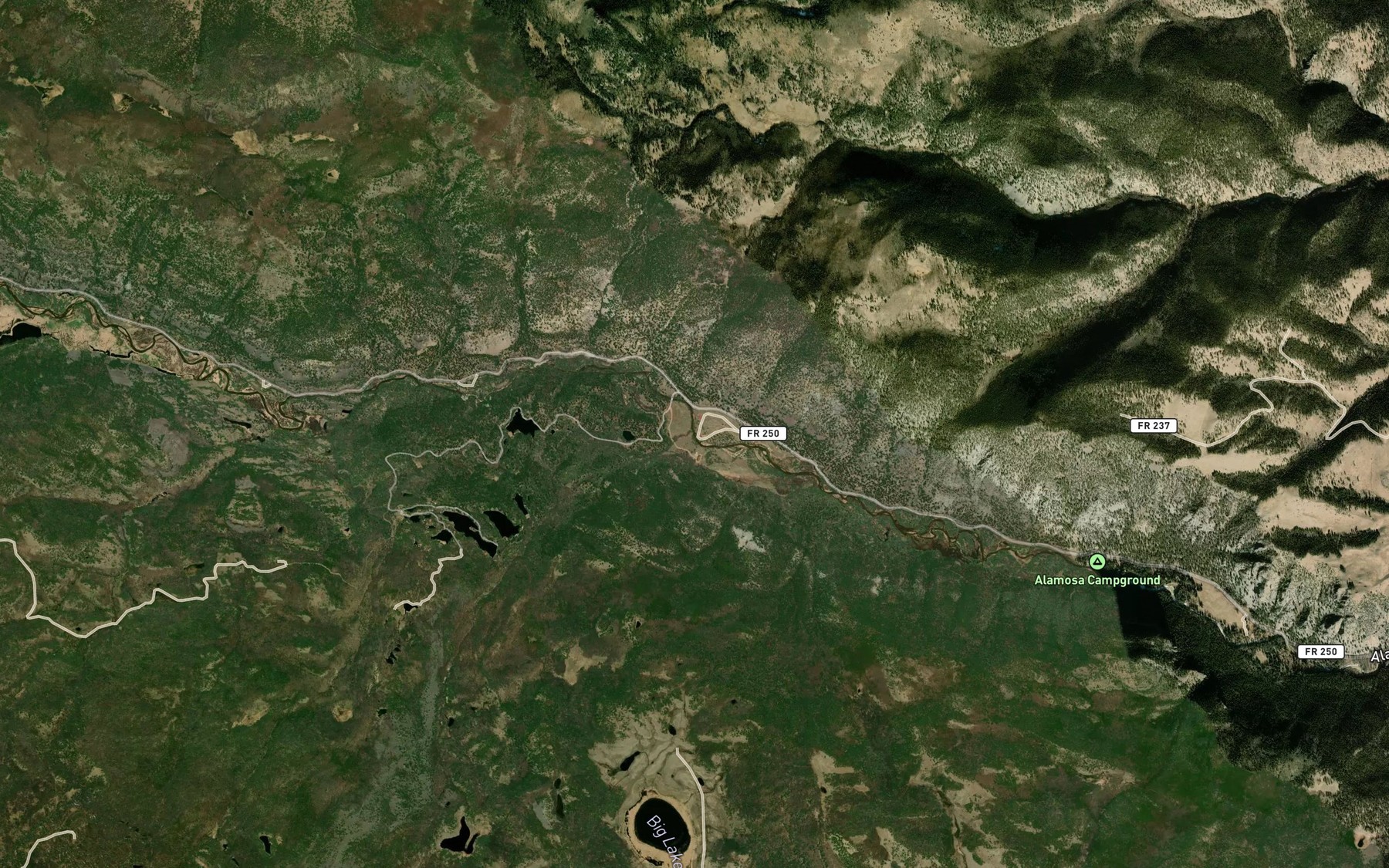Satellite map of the French Creek