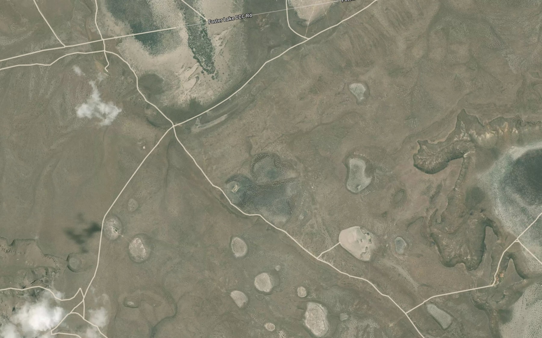 Satellite map of the Camel Lake