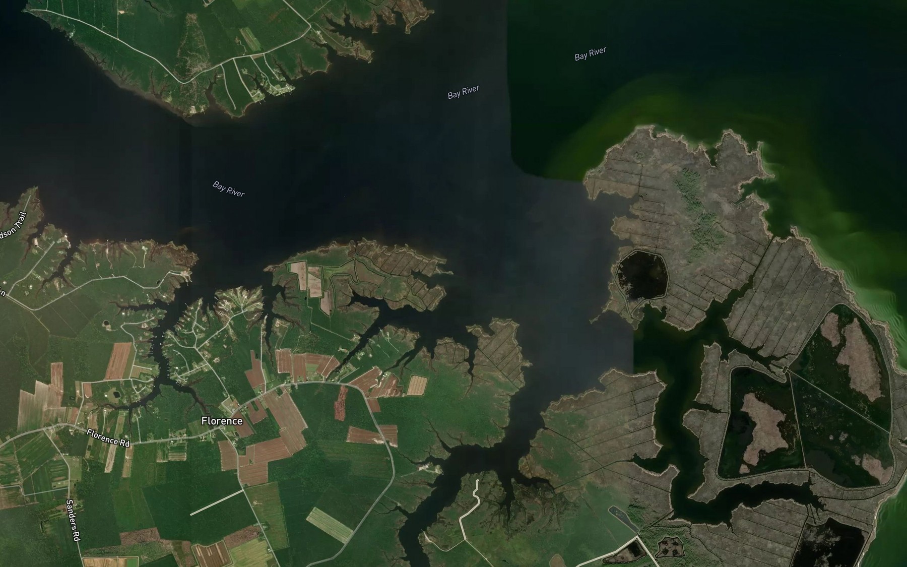 Satellite map of the Raff Creek