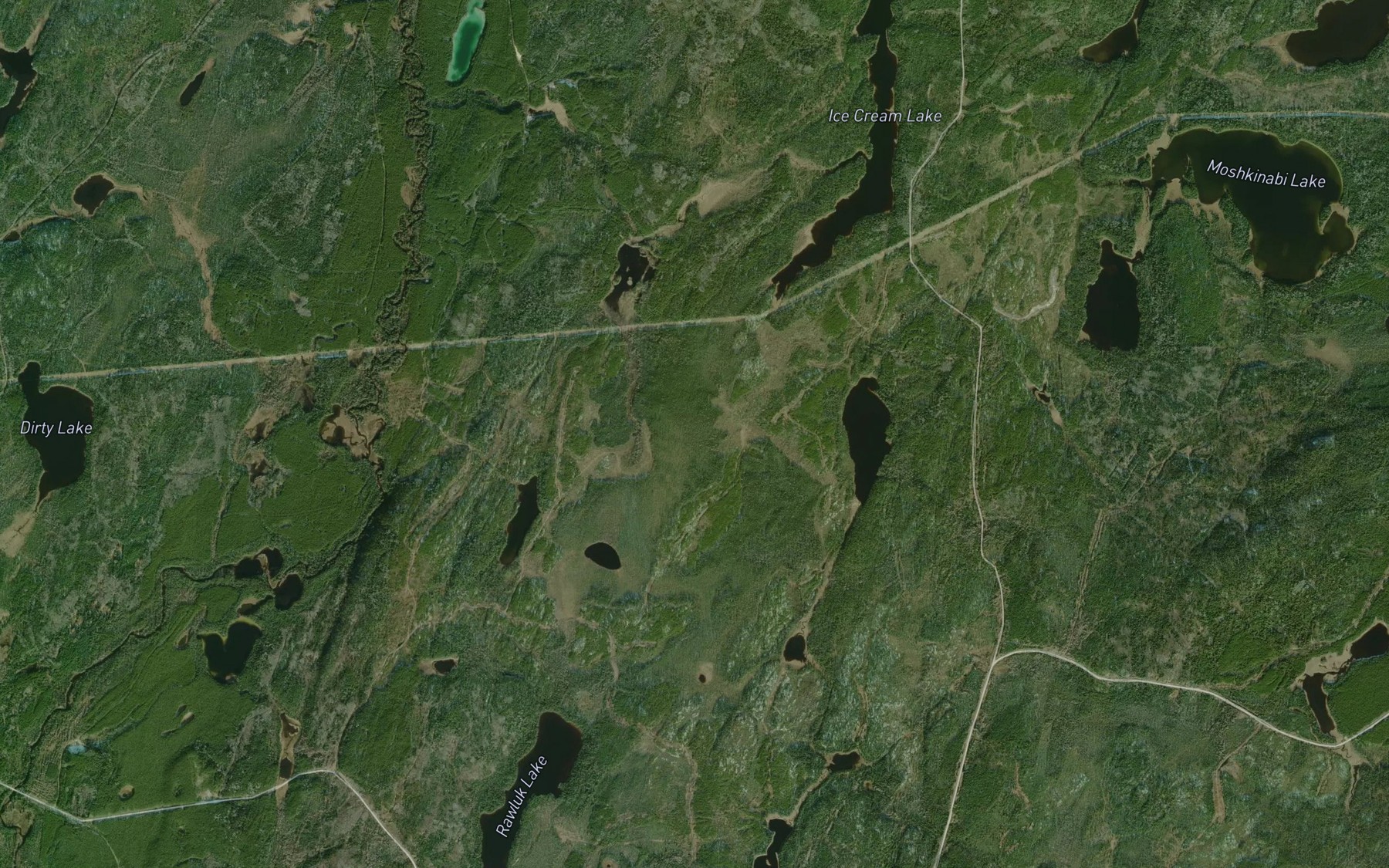 Satellite map of the Dirty Lake
