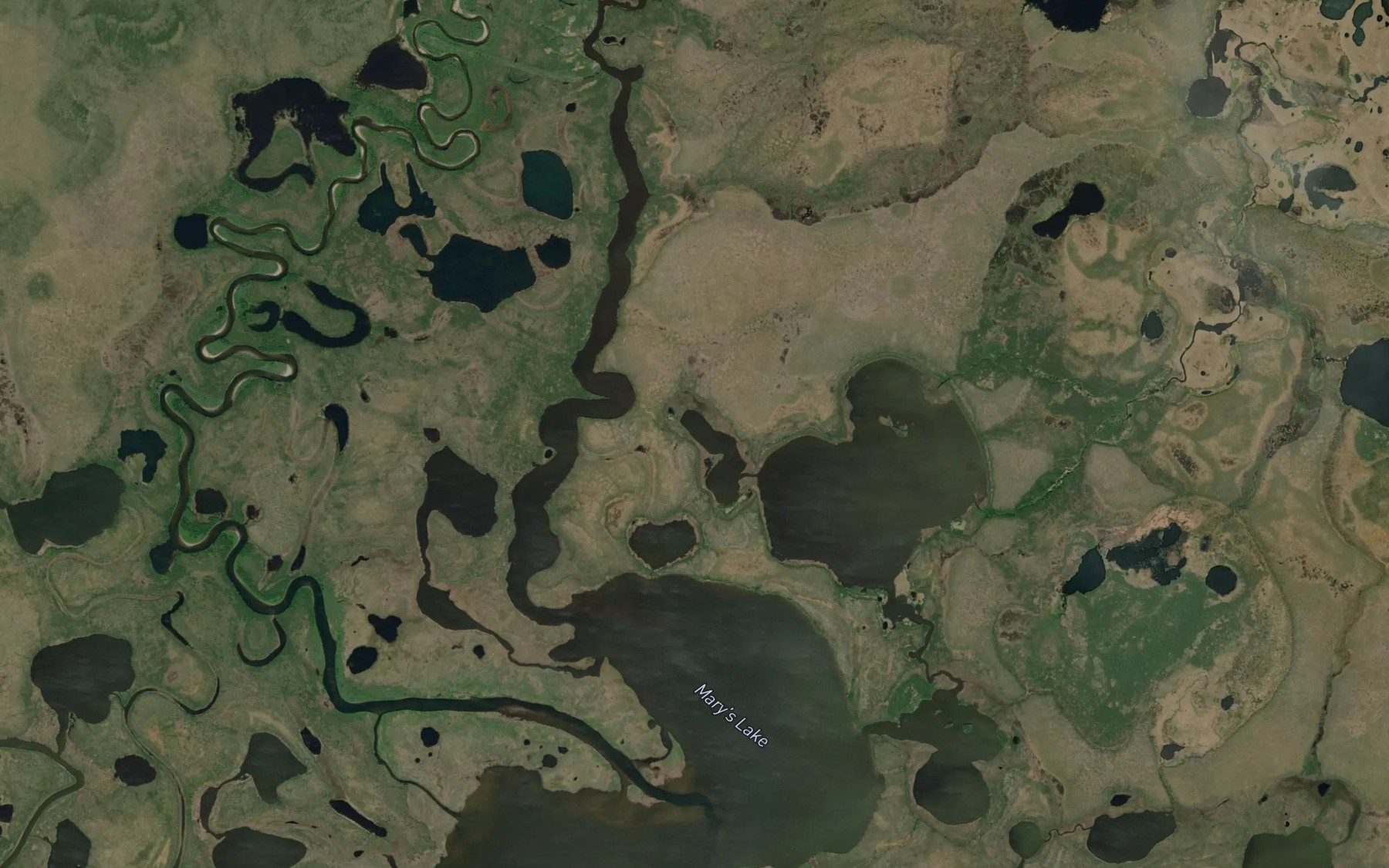 Satellite map of the Marys Lake
