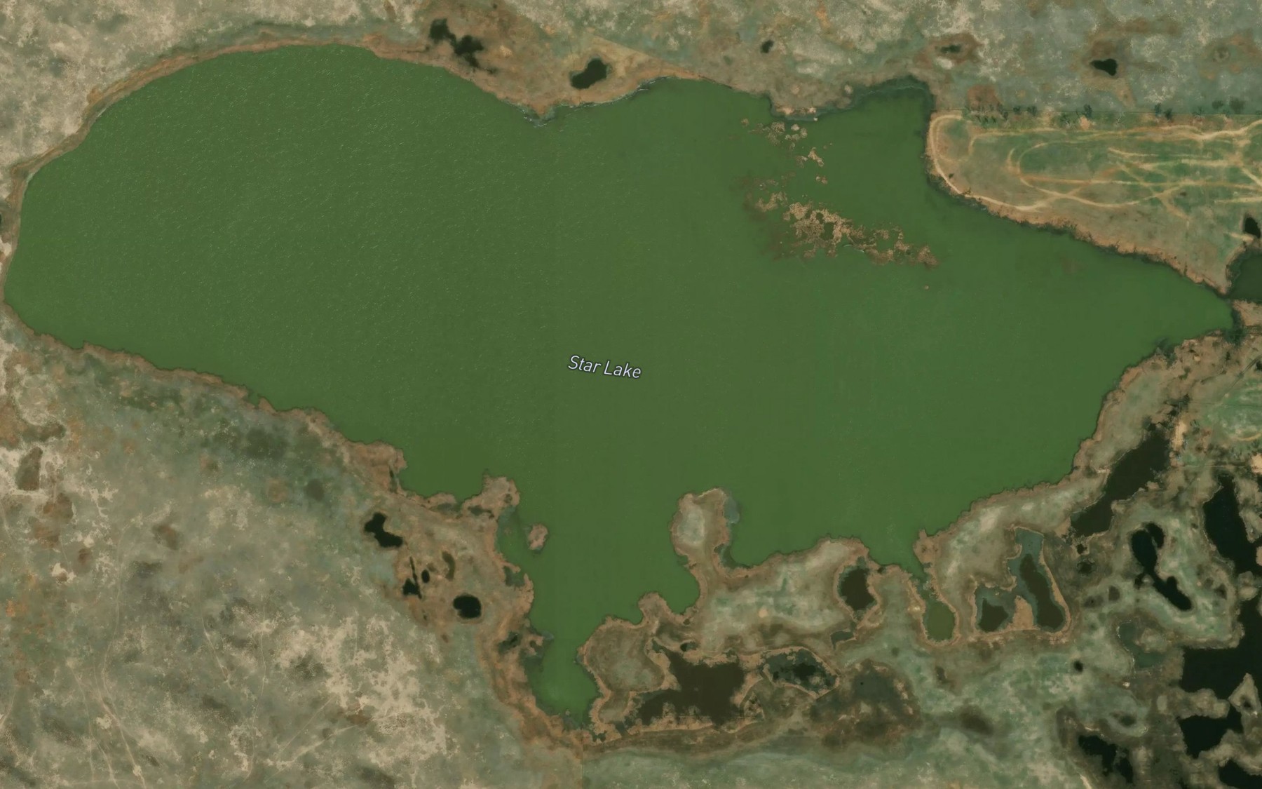Satellite map of the Star Lake