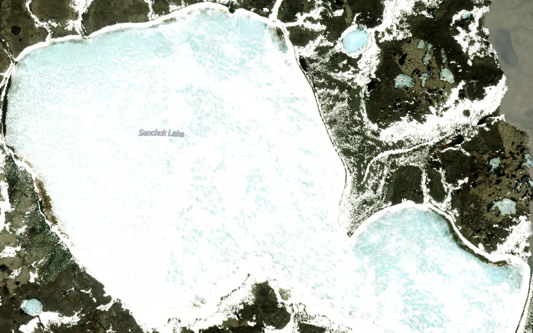 Satellite map of the Senchuk Lake